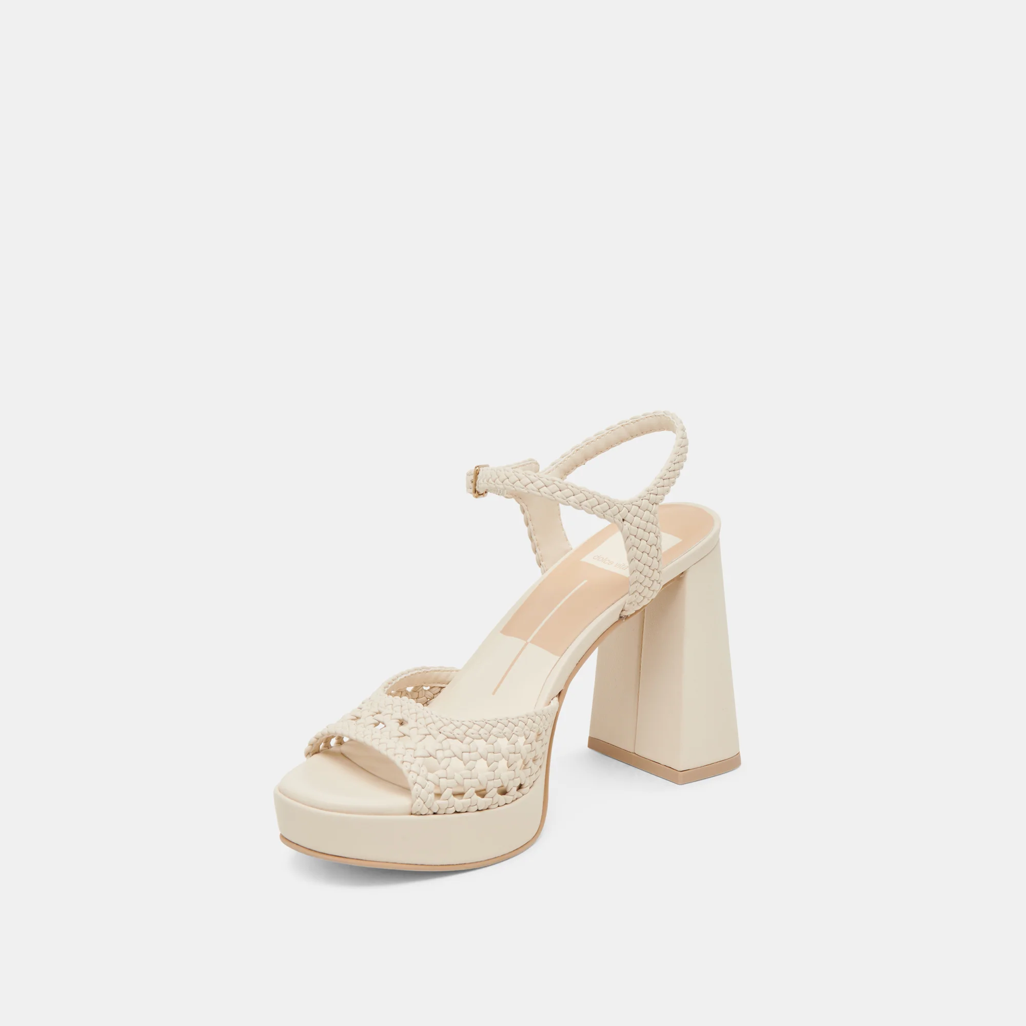 PEYTEN WIDE HEELS CREME WOVEN STELLA 13 PEYTEN WIDE HEELS CREME WOVEN STELLA