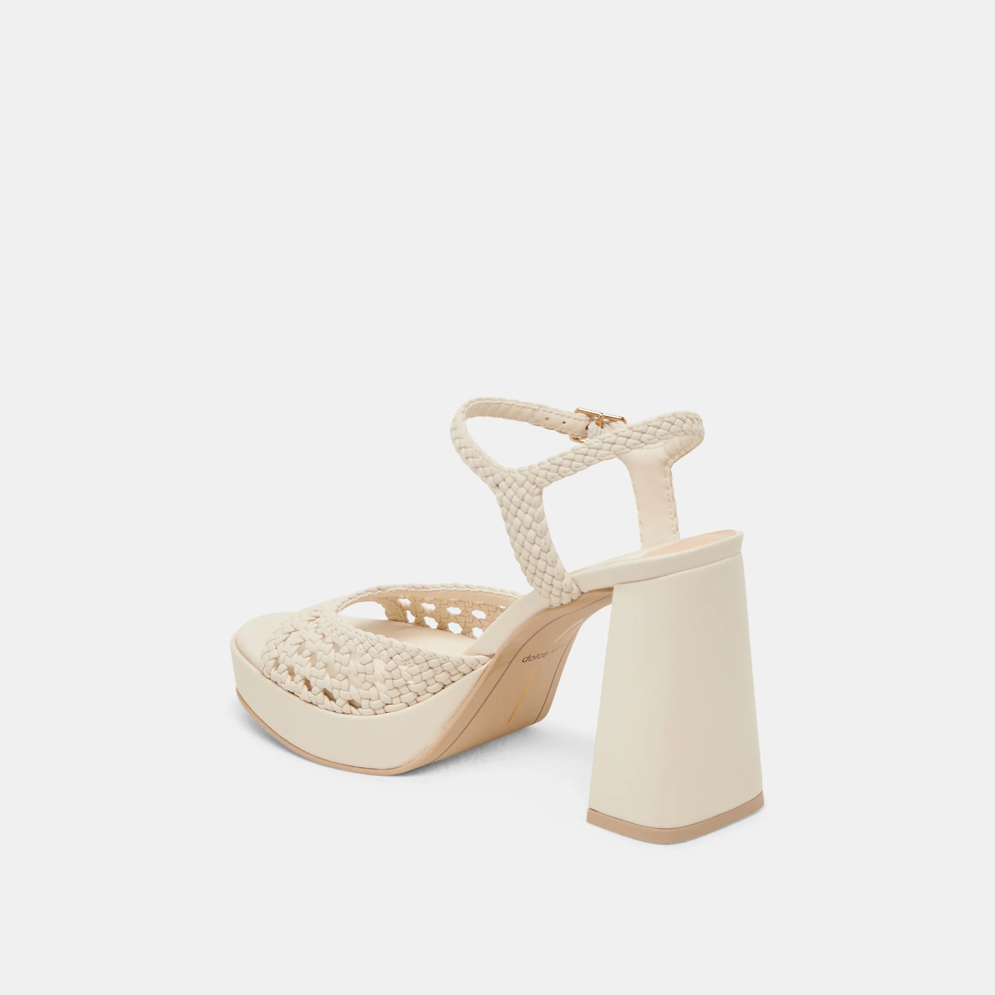 PEYTEN WIDE HEELS CREME WOVEN STELLA 14 PEYTEN WIDE HEELS CREME WOVEN STELLA