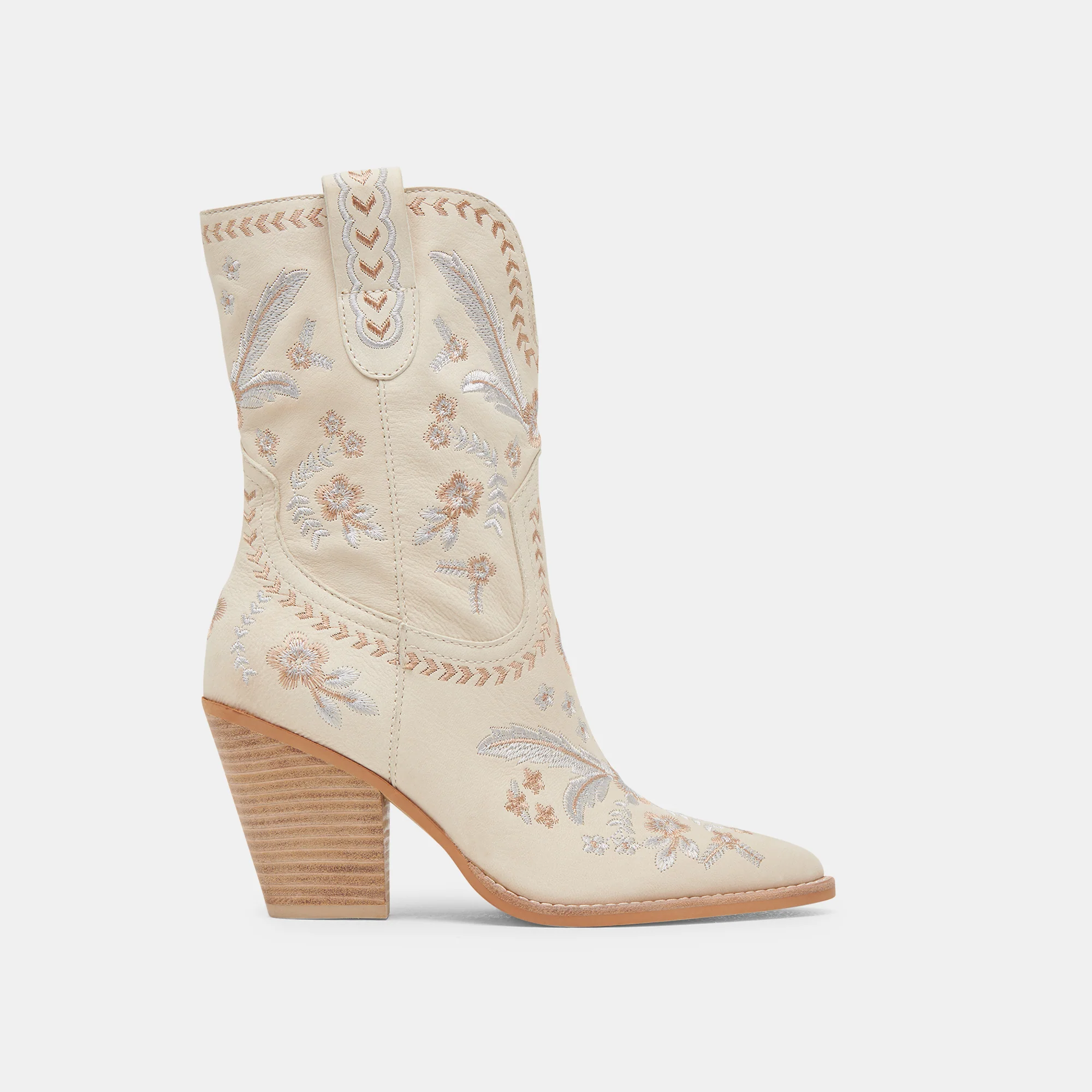 JESSEY FLORAL BOOTS CREME NUBUCK 1 JESSEY FLORAL BOOTS CREME NUBUCK