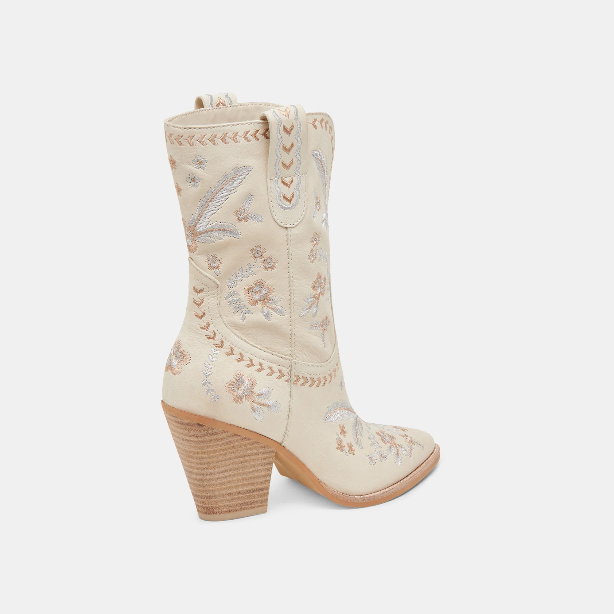 JESSEY FLORAL BOOTS CREME NUBUCK 16 JESSEY FLORAL BOOTS CREME NUBUCK