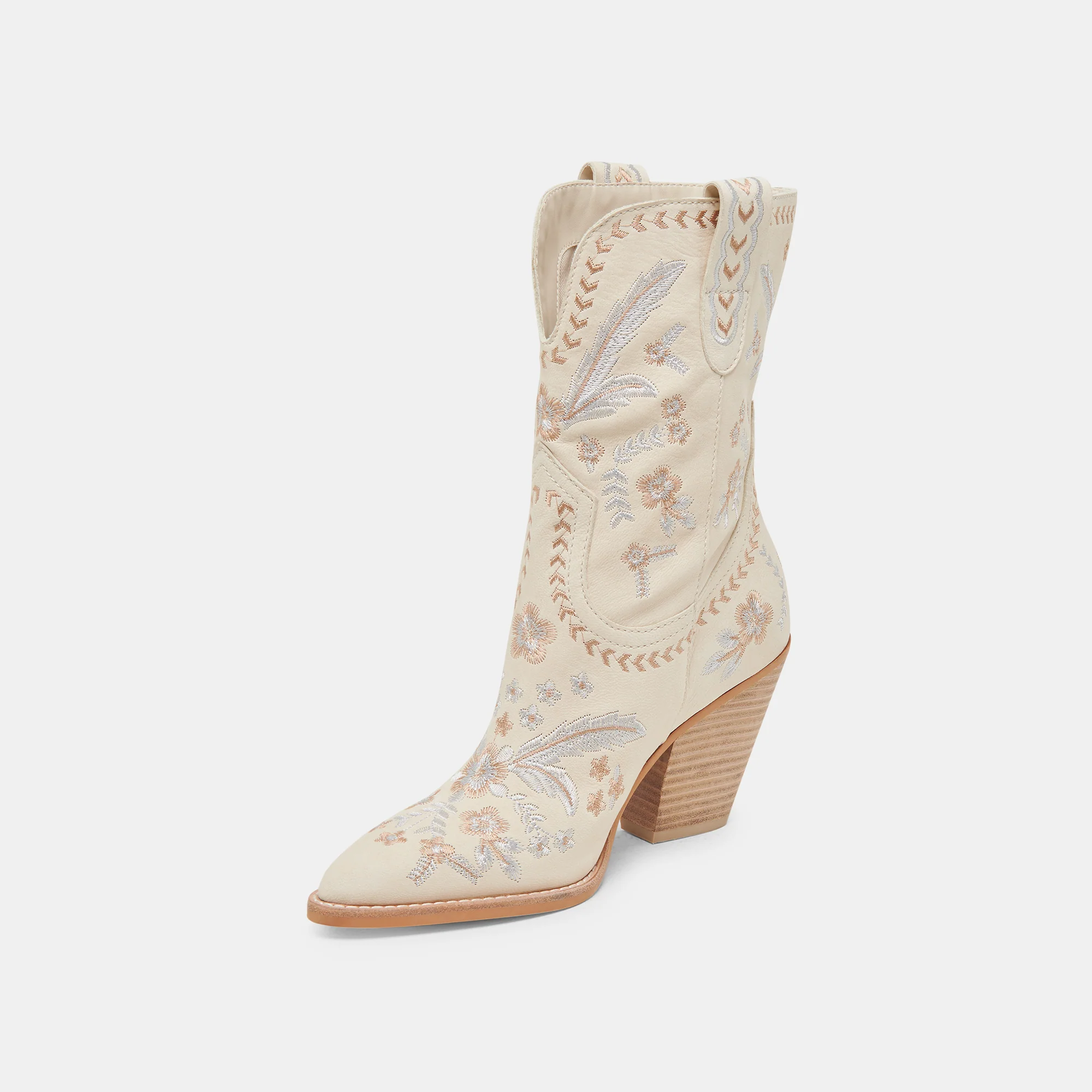 JESSEY FLORAL BOOTS CREME NUBUCK 17 JESSEY FLORAL BOOTS CREME NUBUCK