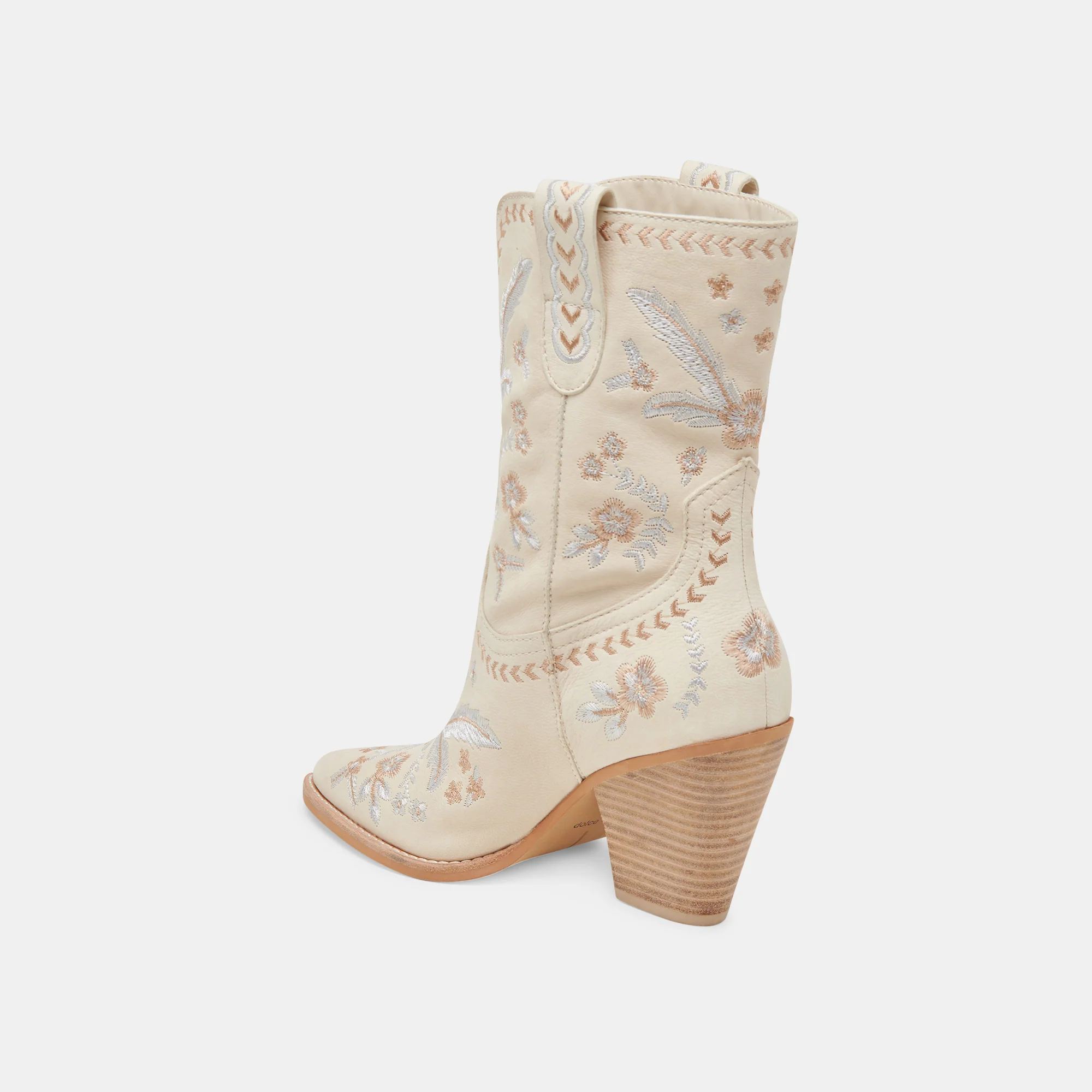 JESSEY FLORAL BOOTS CREME NUBUCK 18 JESSEY FLORAL BOOTS CREME NUBUCK