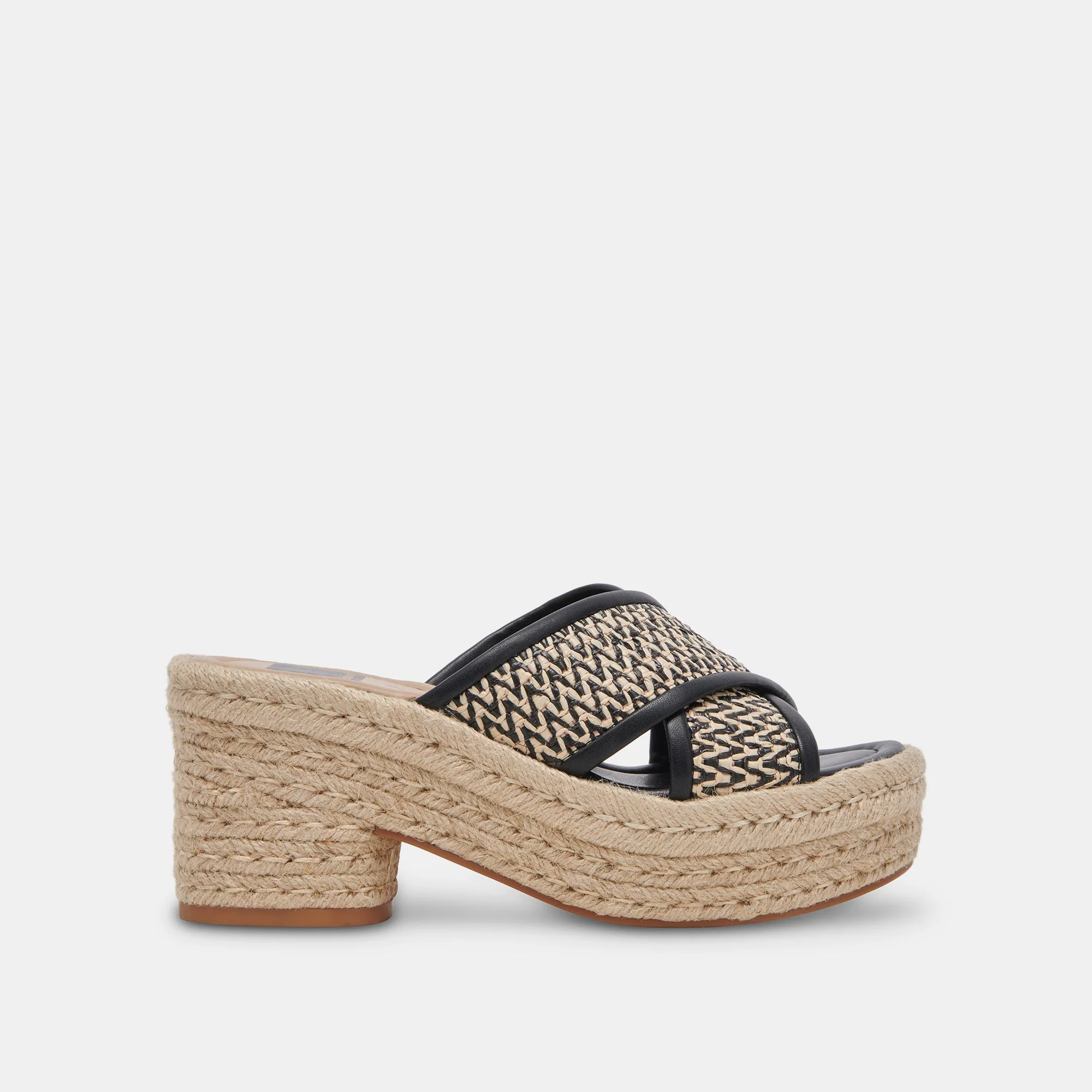 ELDORA HEELS WHITE BLACK RAFFIA - re:vita 1 ELDORA HEELS WHITE BLACK RAFFIA - re:vita