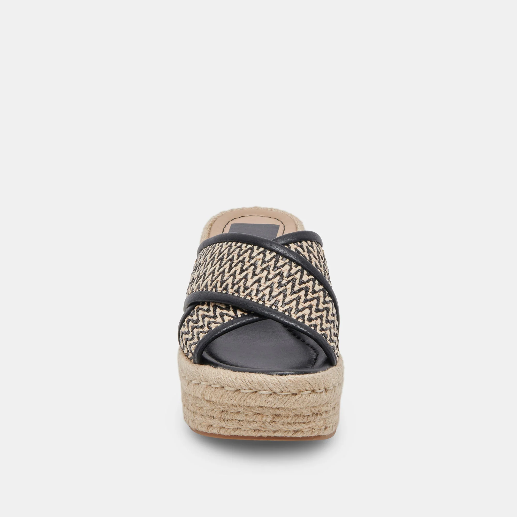 ELDORA HEELS WHITE BLACK RAFFIA - re:vita 15 ELDORA HEELS WHITE BLACK RAFFIA - re:vita