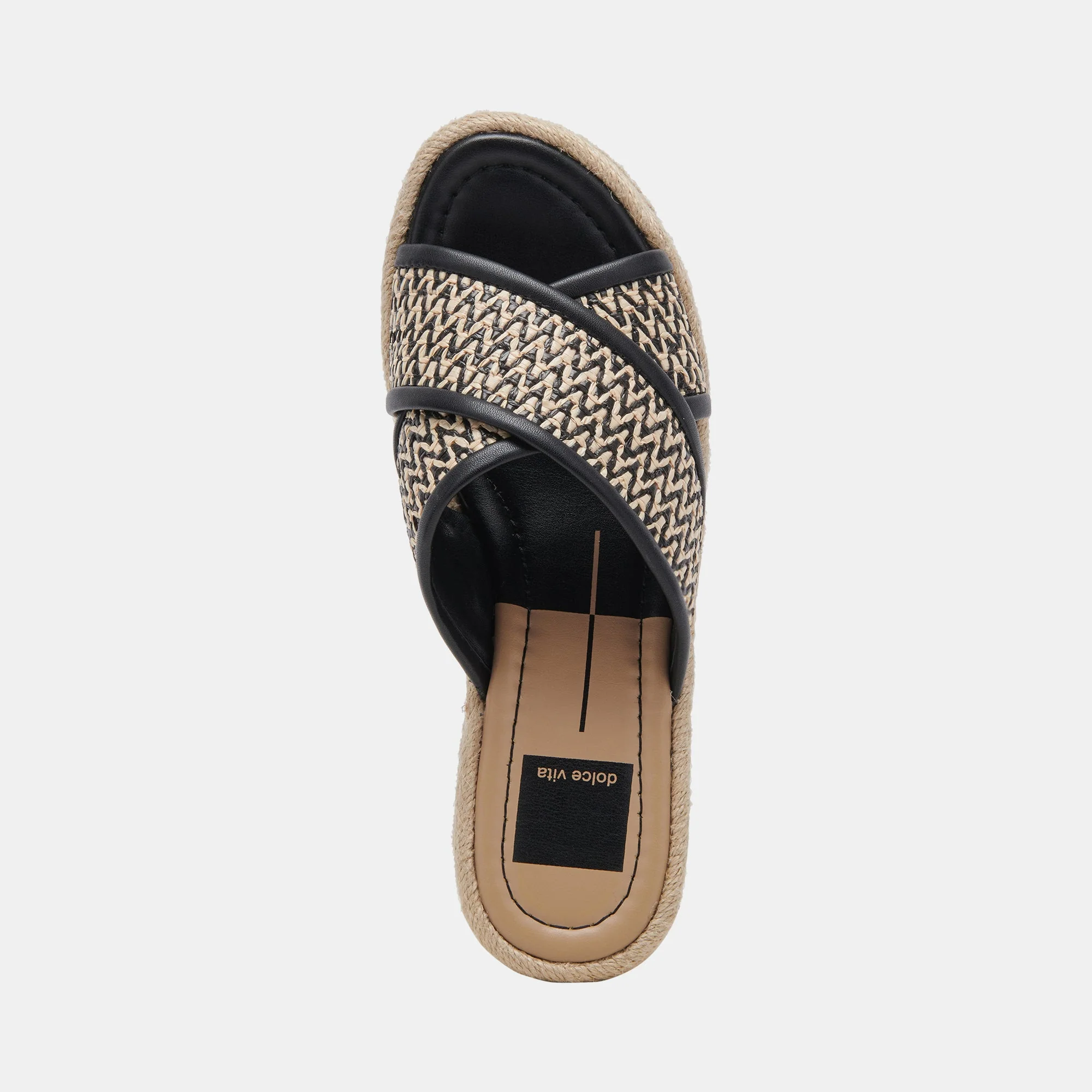 ELDORA HEELS WHITE BLACK RAFFIA - re:vita 17 ELDORA HEELS WHITE BLACK RAFFIA - re:vita
