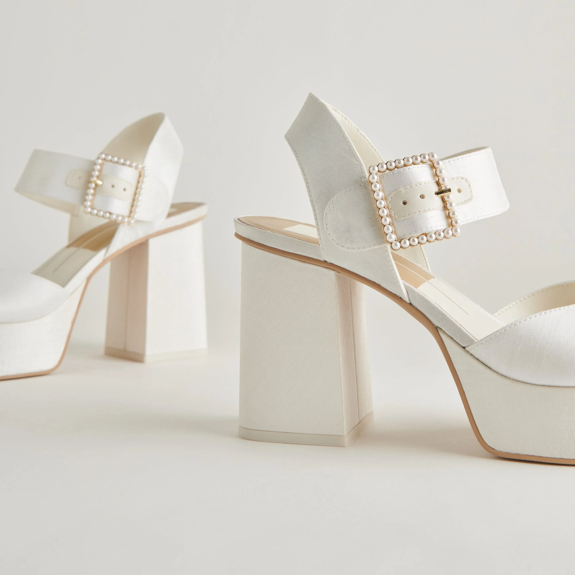BOBBY PEARL HEELS WHITE PEARLS - re:vita 13 BOBBY PEARL HEELS WHITE PEARLS - re:vita