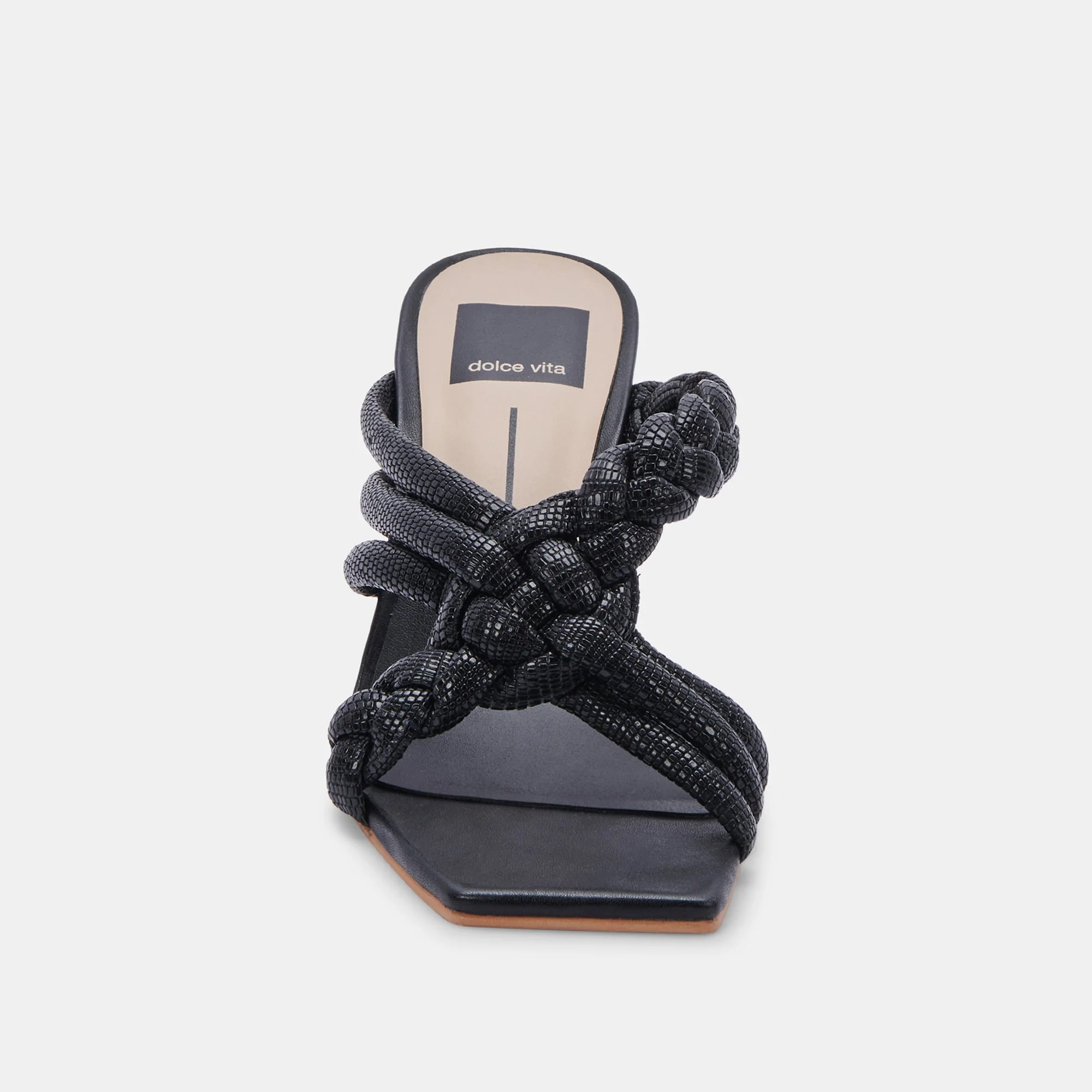 PIPIN HEELS BLACK EMBOSSED LEATHER - re:vita 17 PIPIN HEELS BLACK EMBOSSED LEATHER - re:vita