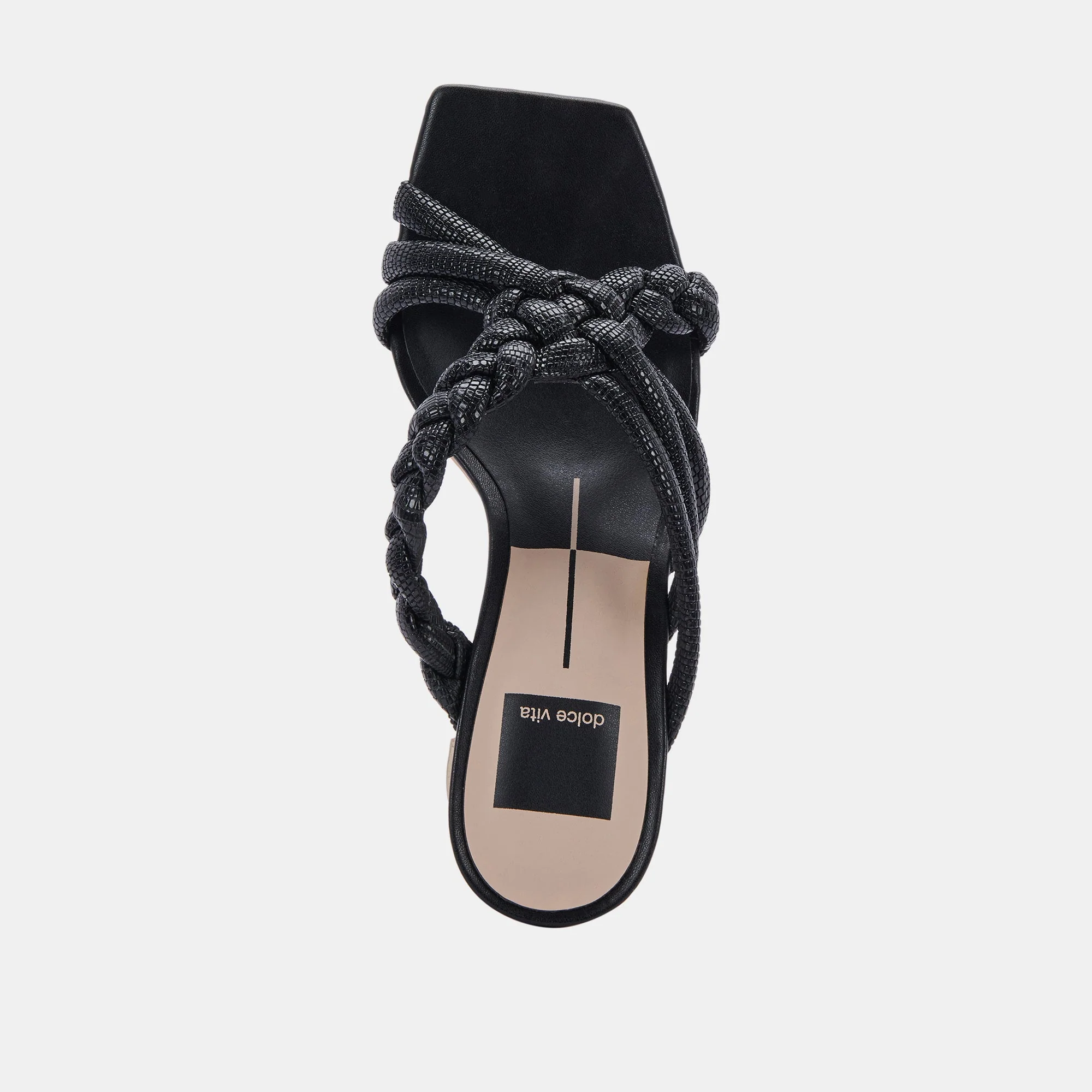 PIPIN HEELS BLACK EMBOSSED LEATHER - re:vita 19 PIPIN HEELS BLACK EMBOSSED LEATHER - re:vita
