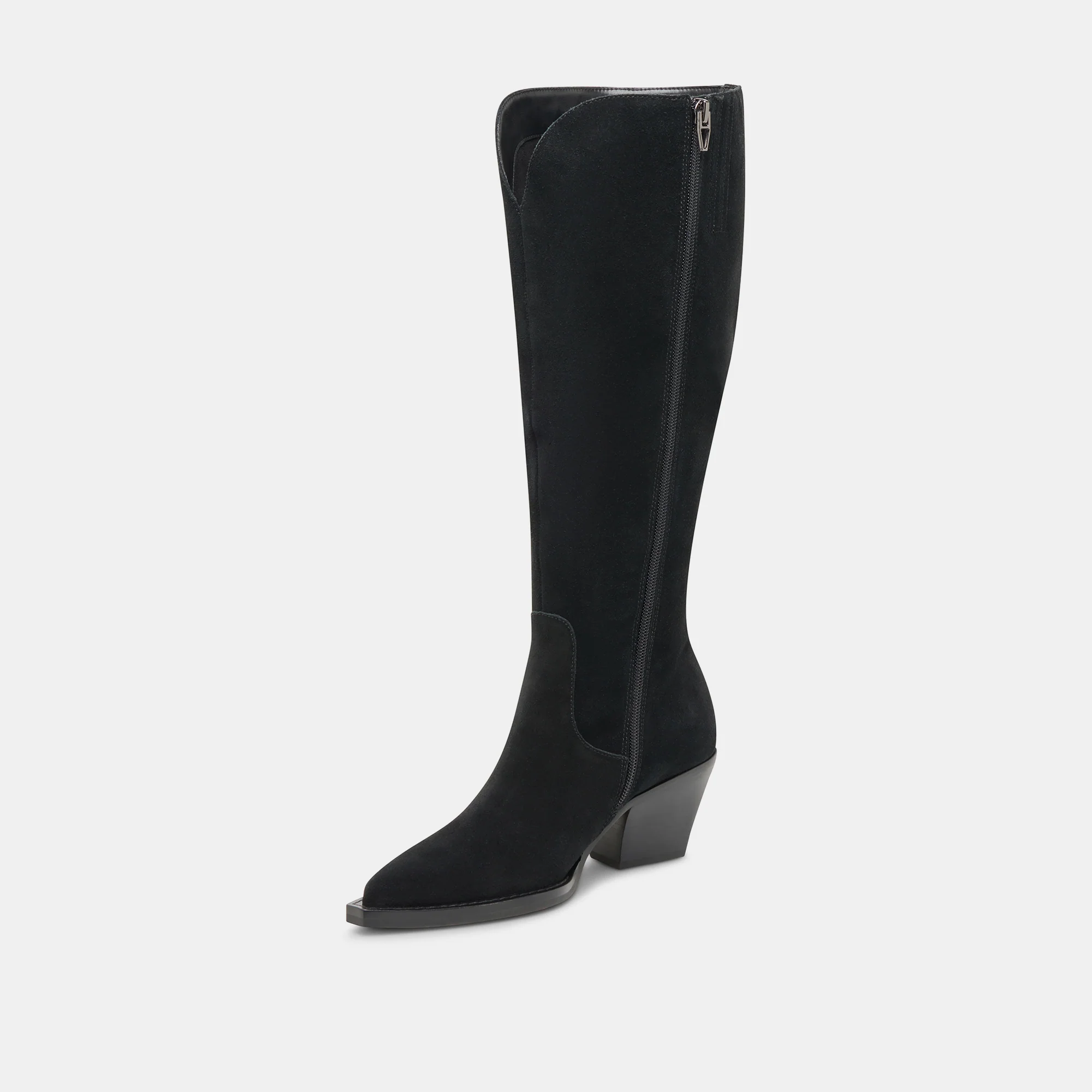RAJ WIDE CALF BOOTS ONYX SUEDE 32 RAJ WIDE CALF BOOTS ONYX SUEDE