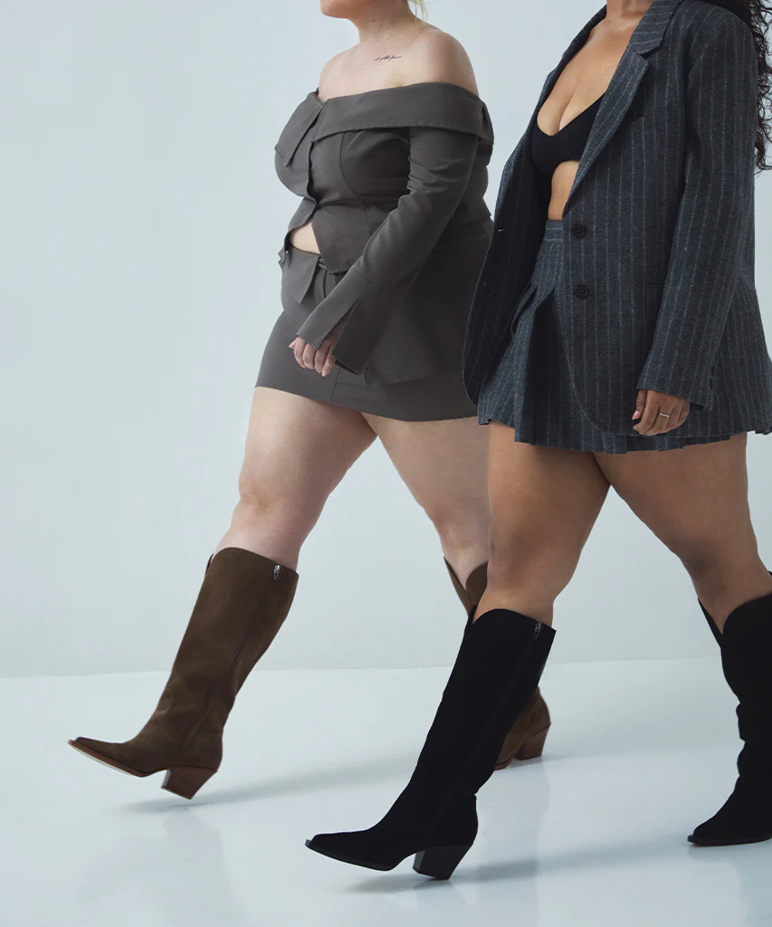 RAJ WIDE CALF BOOTS ONYX SUEDE 26 RAJ WIDE CALF BOOTS ONYX SUEDE