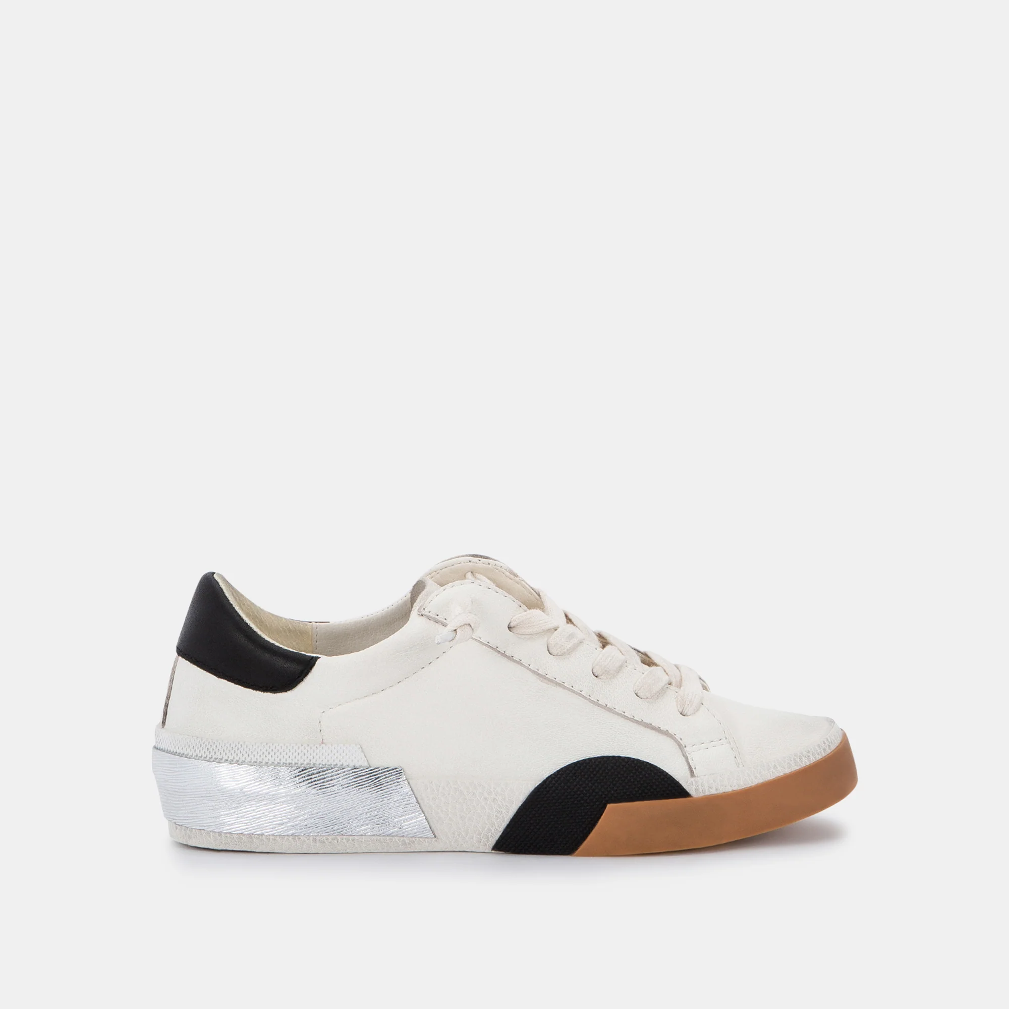 ZINA WIDE SNEAKERS WHITE BLACK LEATHER 1 ZINA WIDE SNEAKERS WHITE BLACK LEATHER
