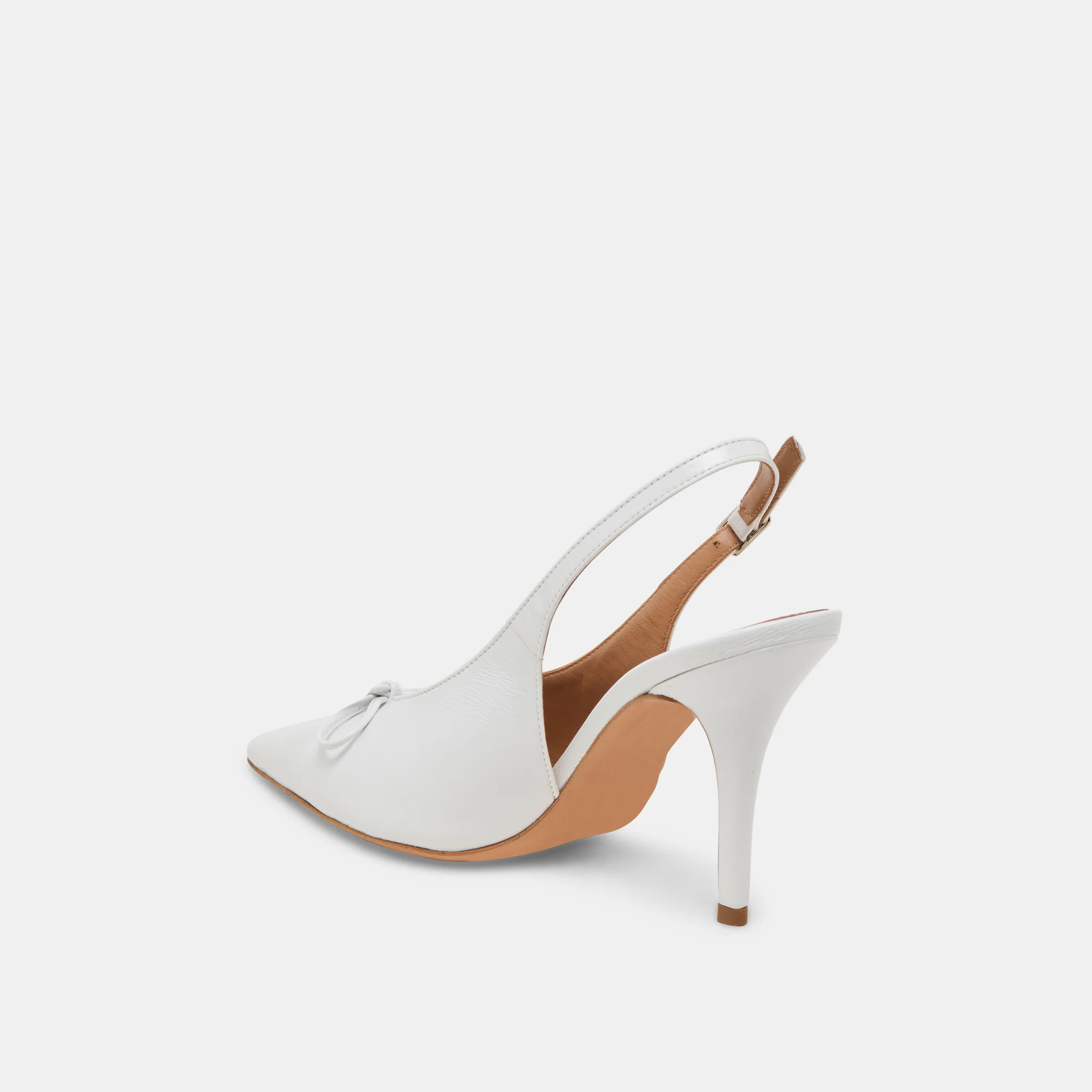 GEENA HEELS WHITE LEATHER 14 GEENA HEELS WHITE LEATHER