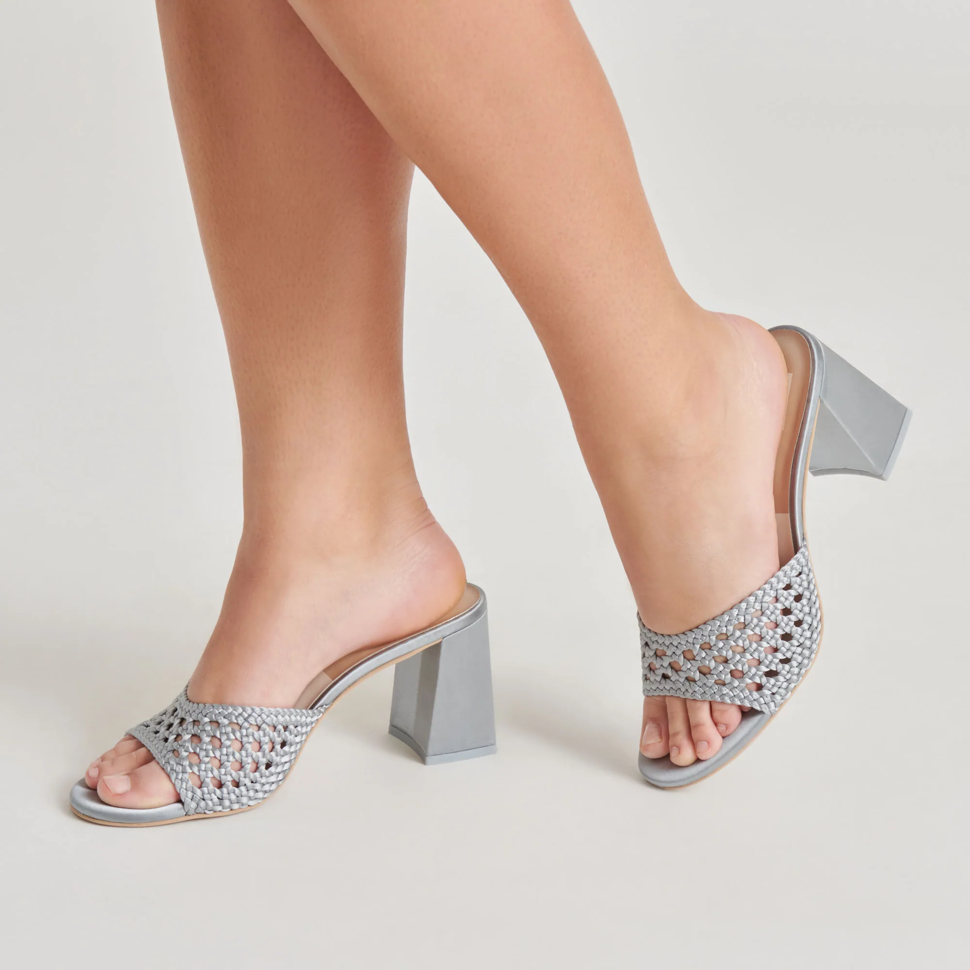 MARGOE HEELS LIGHT BLUE WOVEN SATIN 12 MARGOE HEELS LIGHT BLUE WOVEN SATIN