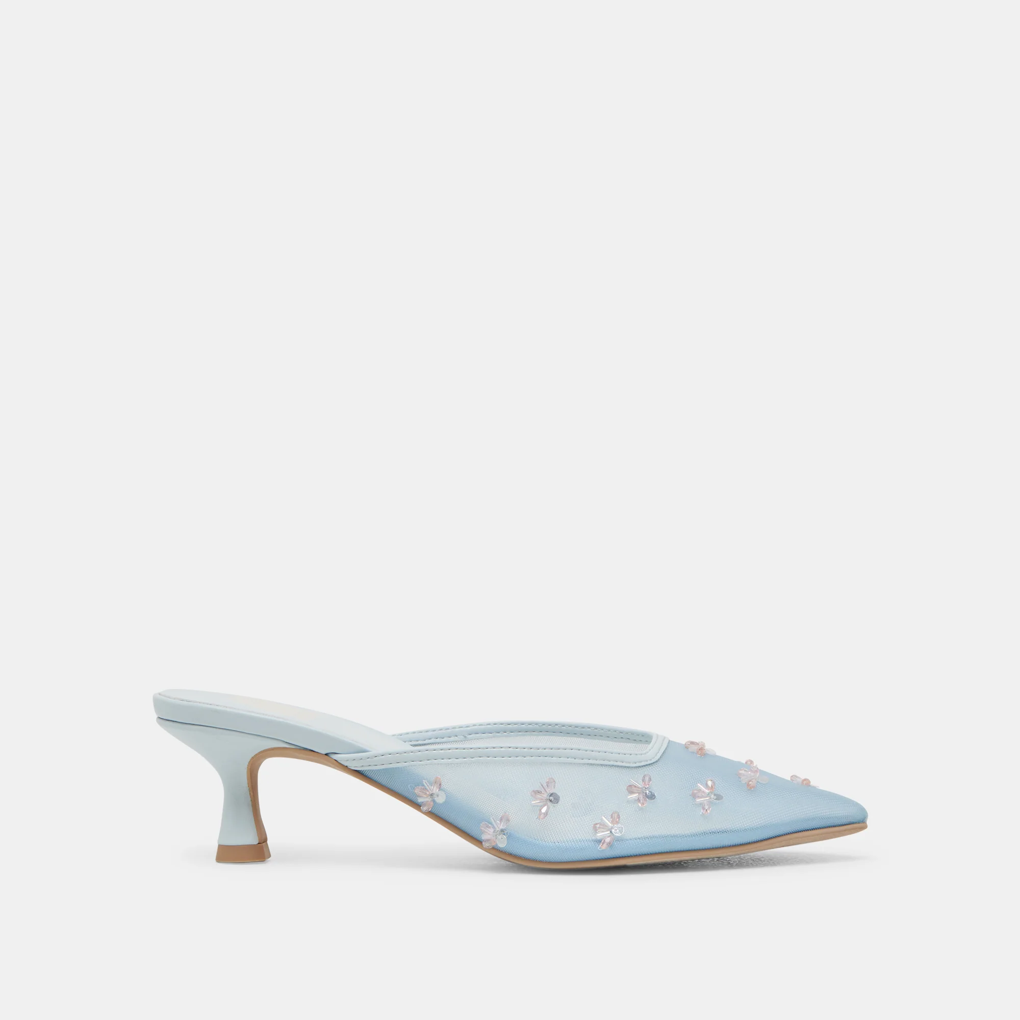 CLARA WIDE HEELS ICE BLUE MESH 1 CLARA WIDE HEELS ICE BLUE MESH