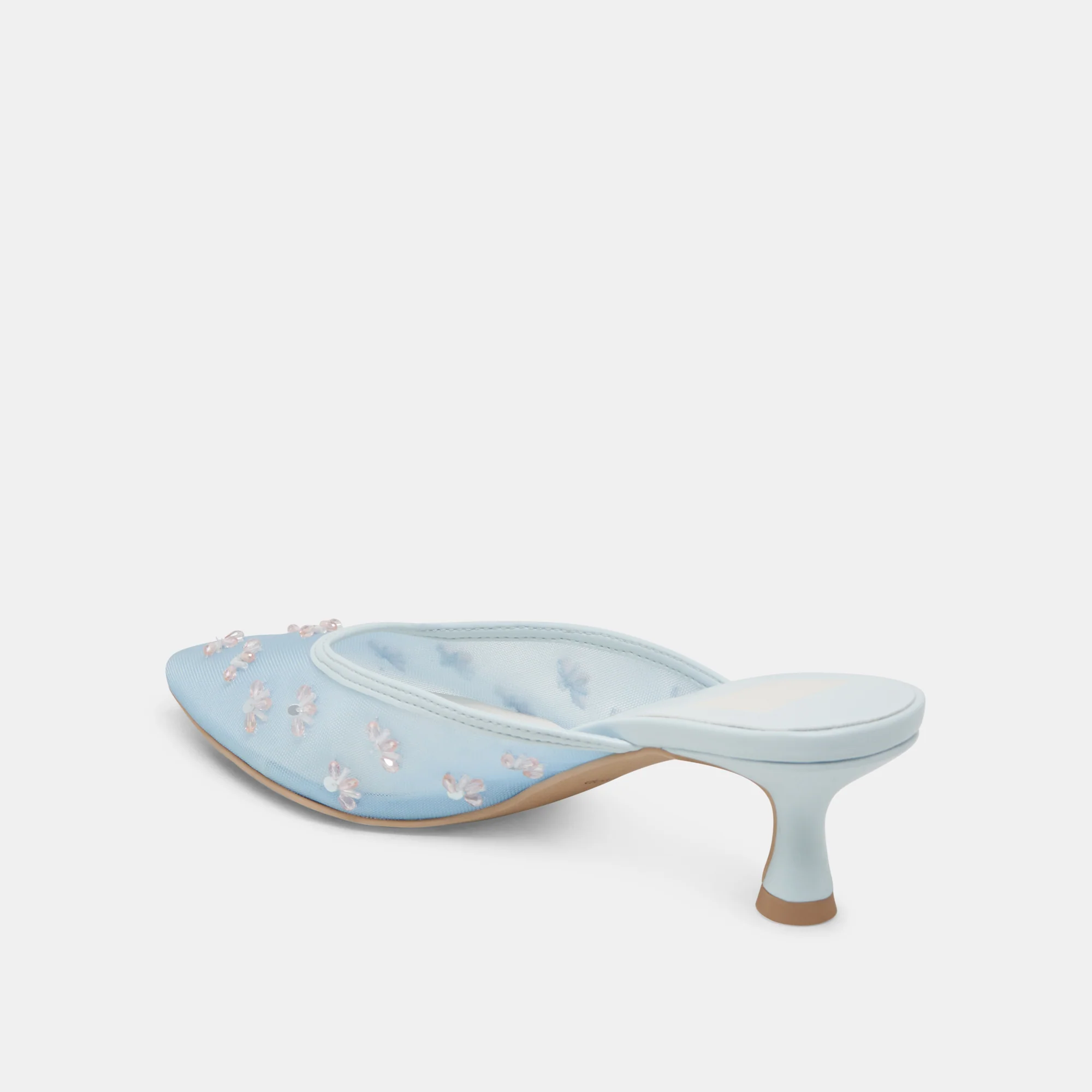 CLARA WIDE HEELS ICE BLUE MESH 14 CLARA WIDE HEELS ICE BLUE MESH