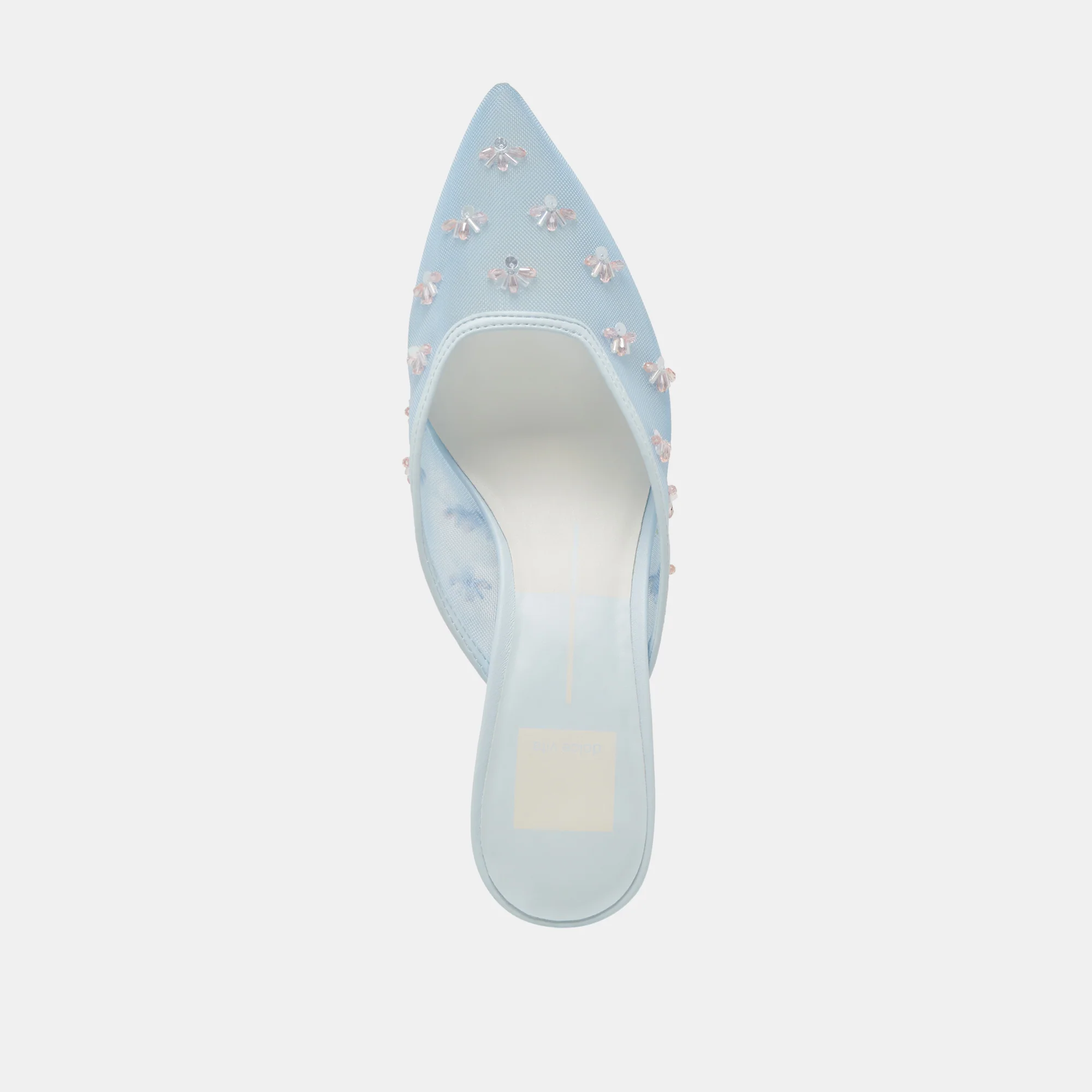 CLARA WIDE HEELS ICE BLUE MESH 17 CLARA WIDE HEELS ICE BLUE MESH