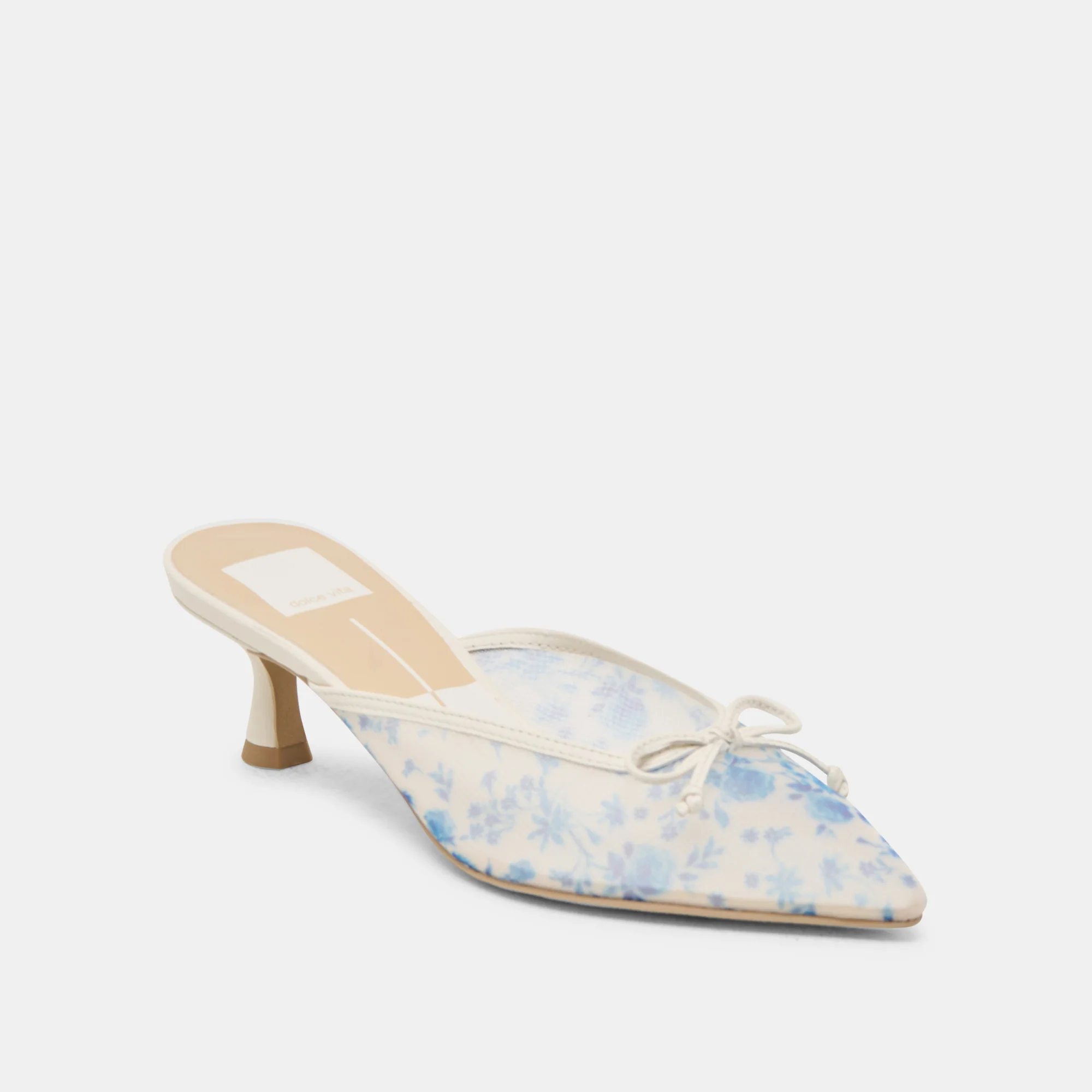 CLEO HEELS BLUE FLORAL MESH 11 CLEO HEELS BLUE FLORAL MESH