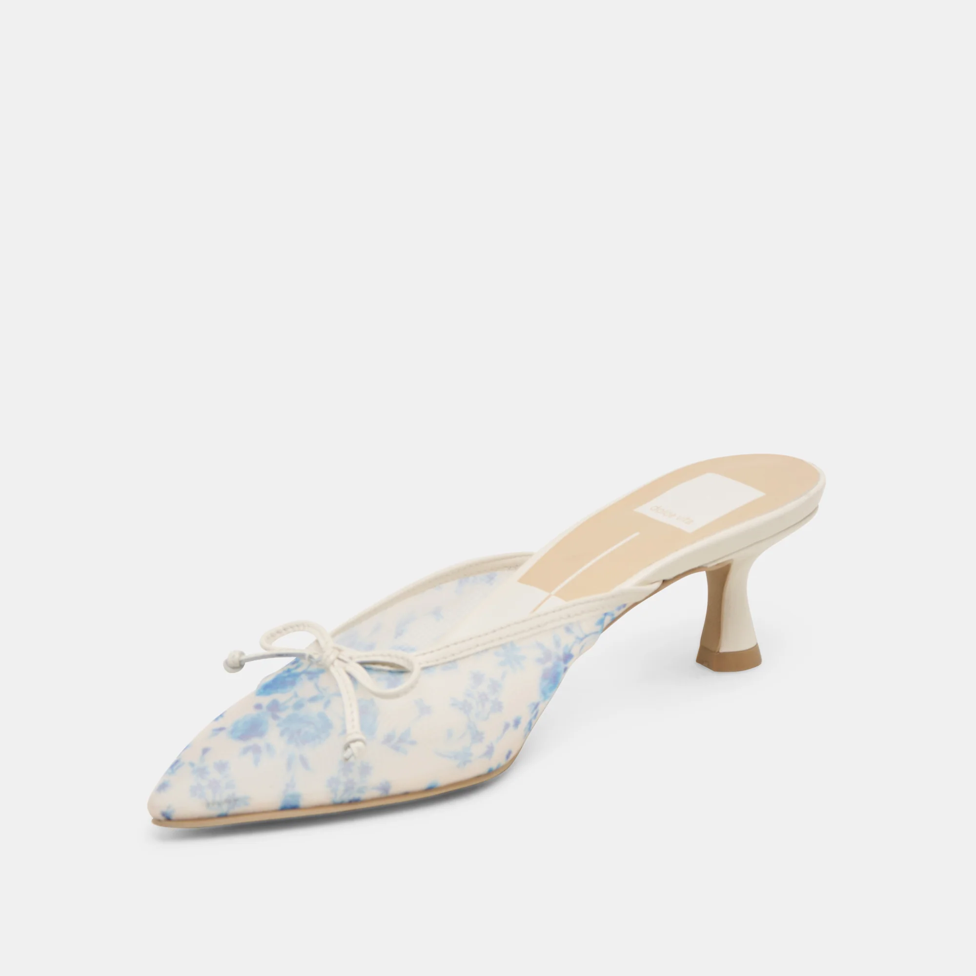 CLEO HEELS BLUE FLORAL MESH 13 CLEO HEELS BLUE FLORAL MESH