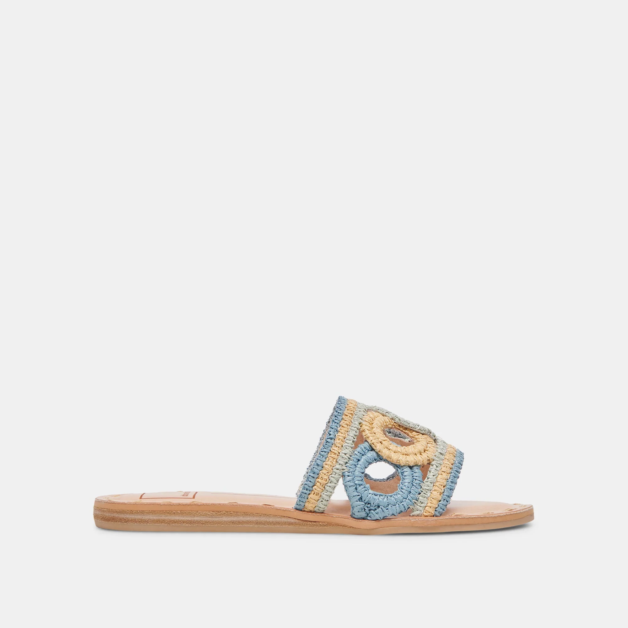 DANY SANDALS BLUE MULTI RAFFIA - re:vita