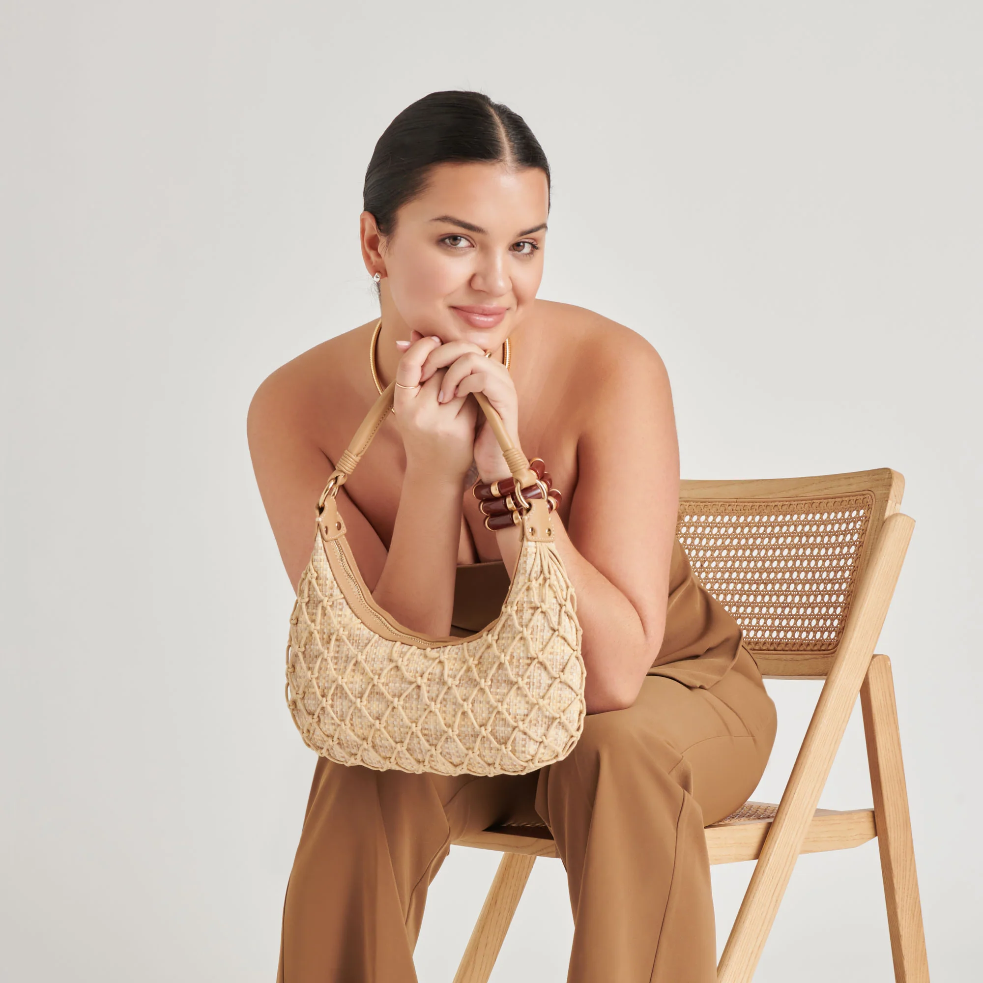POSITANO SHOULDER BAG NATURAL RAFFIA 14 POSITANO SHOULDER BAG NATURAL RAFFIA