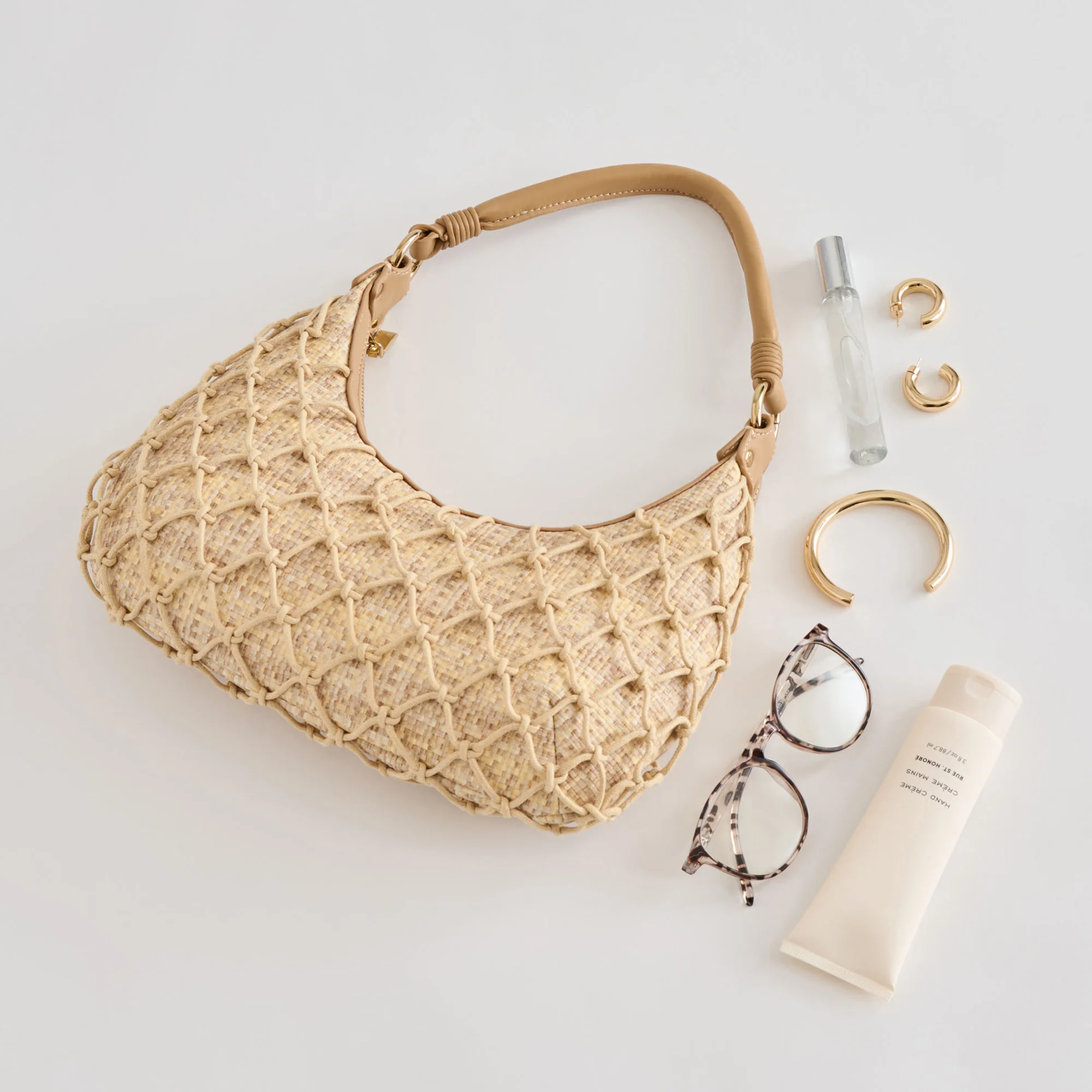POSITANO SHOULDER BAG NATURAL RAFFIA 15 POSITANO SHOULDER BAG NATURAL RAFFIA