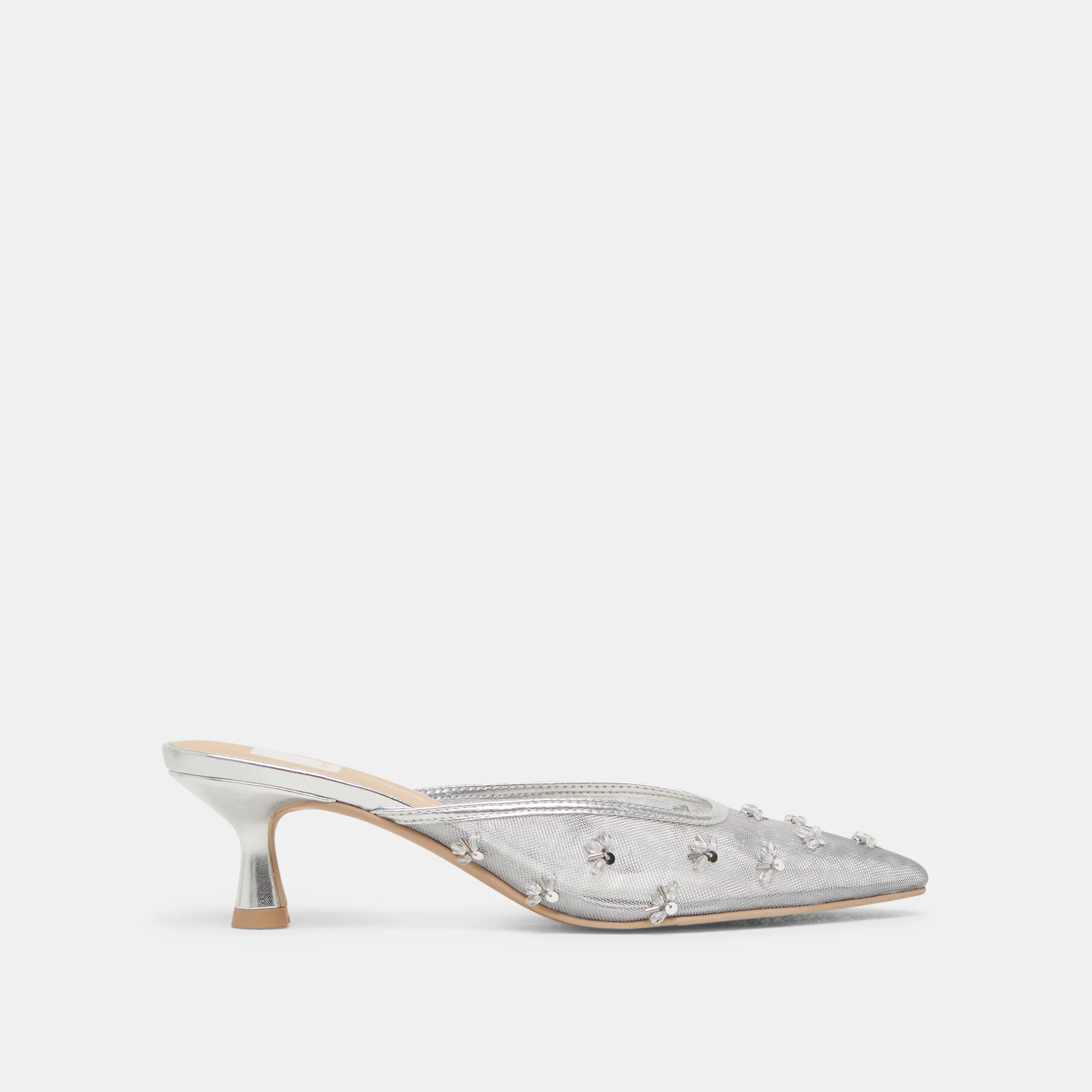 CLARA HEELS SILVER MESH 1 CLARA HEELS SILVER MESH