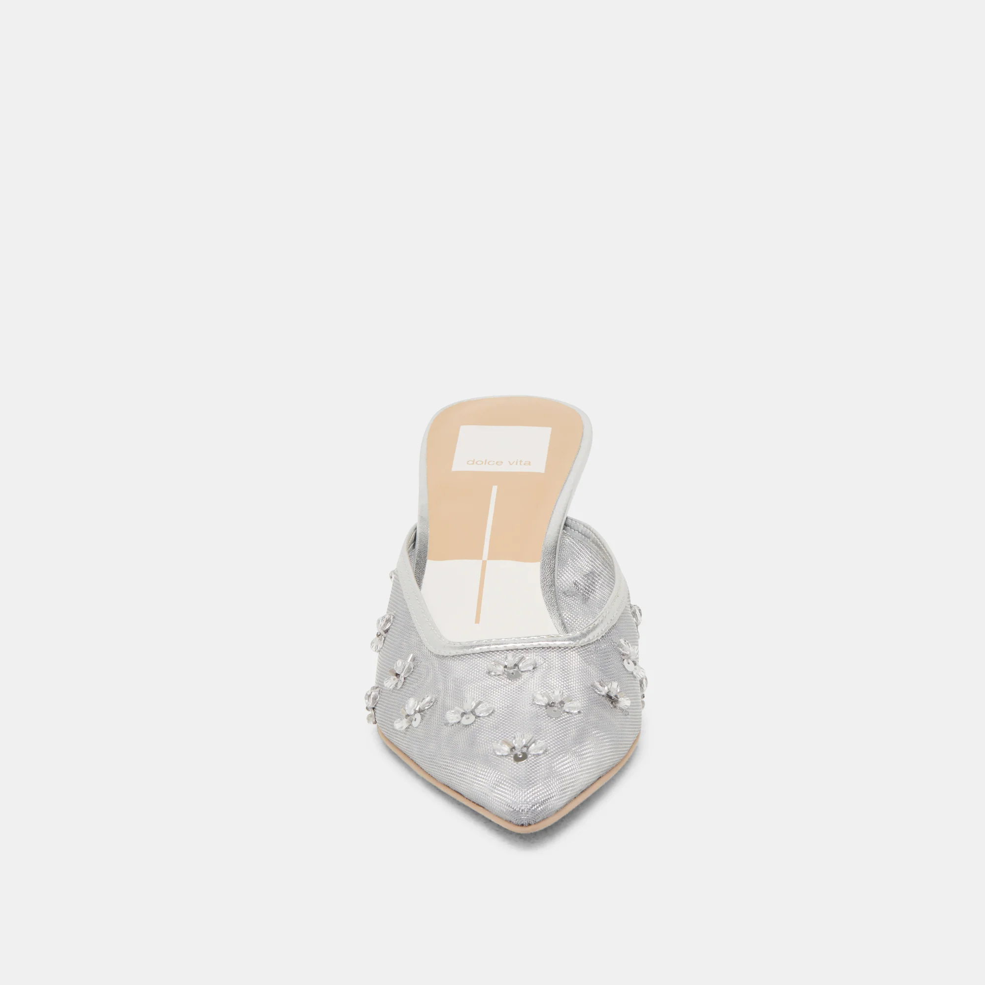 CLARA HEELS SILVER MESH 15 CLARA HEELS SILVER MESH