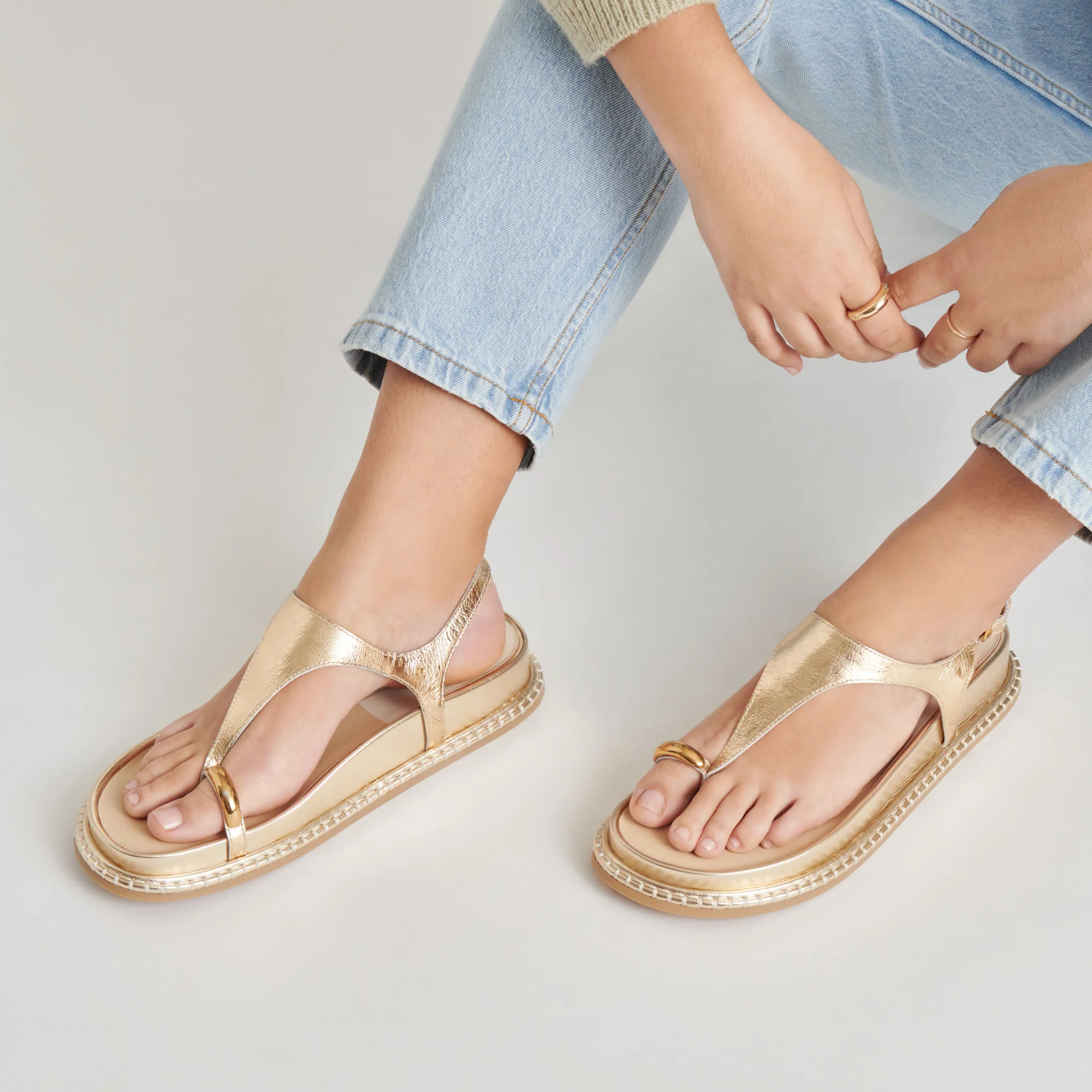 STEFAN SANDALS GOLD DISTRESSED LEATHER 13 STEFAN SANDALS GOLD DISTRESSED LEATHER