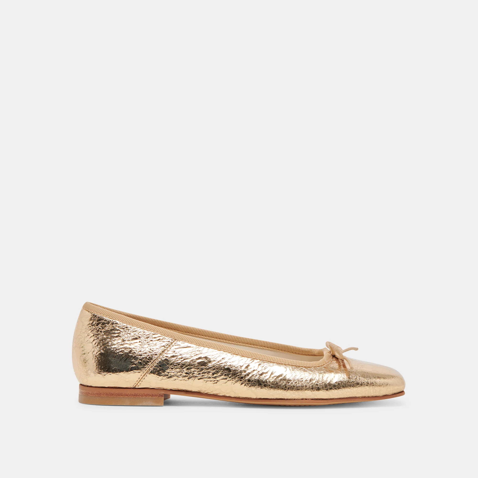 ANISA BALLET FLATS GOLD DISTRESSED LEATHER 1 ANISA BALLET FLATS GOLD DISTRESSED LEATHER