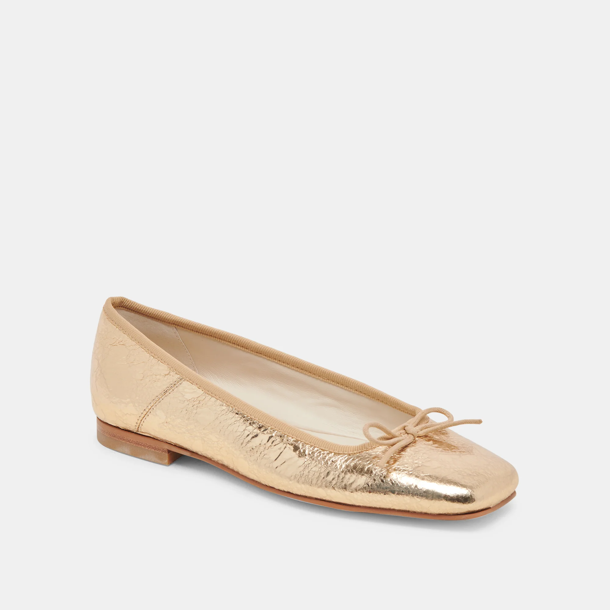 ANISA BALLET FLATS GOLD DISTRESSED LEATHER 13 ANISA BALLET FLATS GOLD DISTRESSED LEATHER