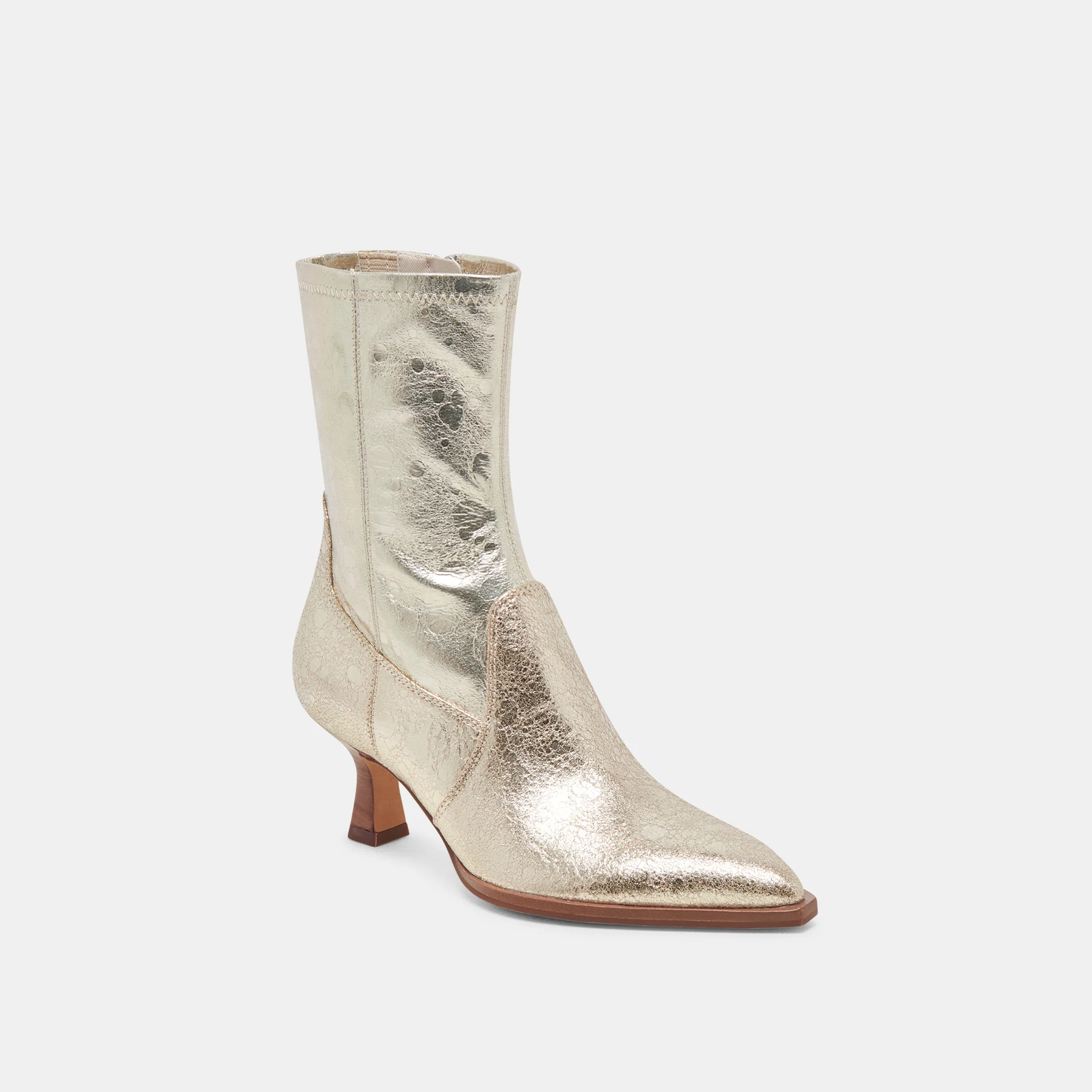 ARYA WIDE CALF BOOTS LIGHT GOLD DISTRESSED LEATHER 12 ARYA WIDE CALF BOOTS LIGHT GOLD DISTRESSED LEATHER