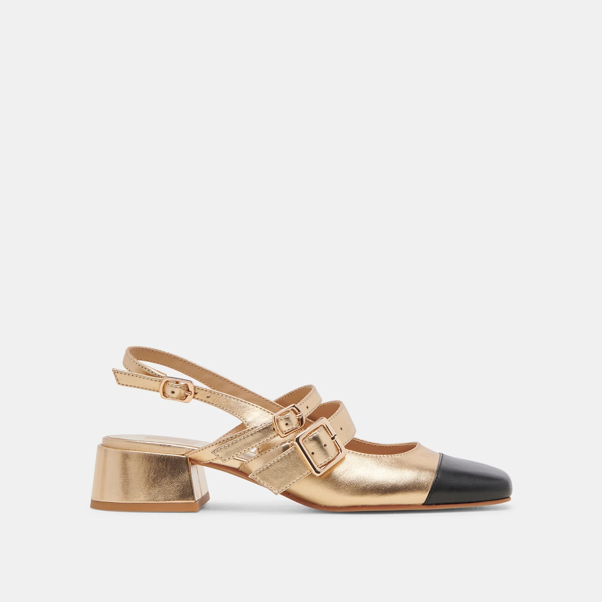 PATZY HEELS GOLD MULTI LEATHER - re:vita