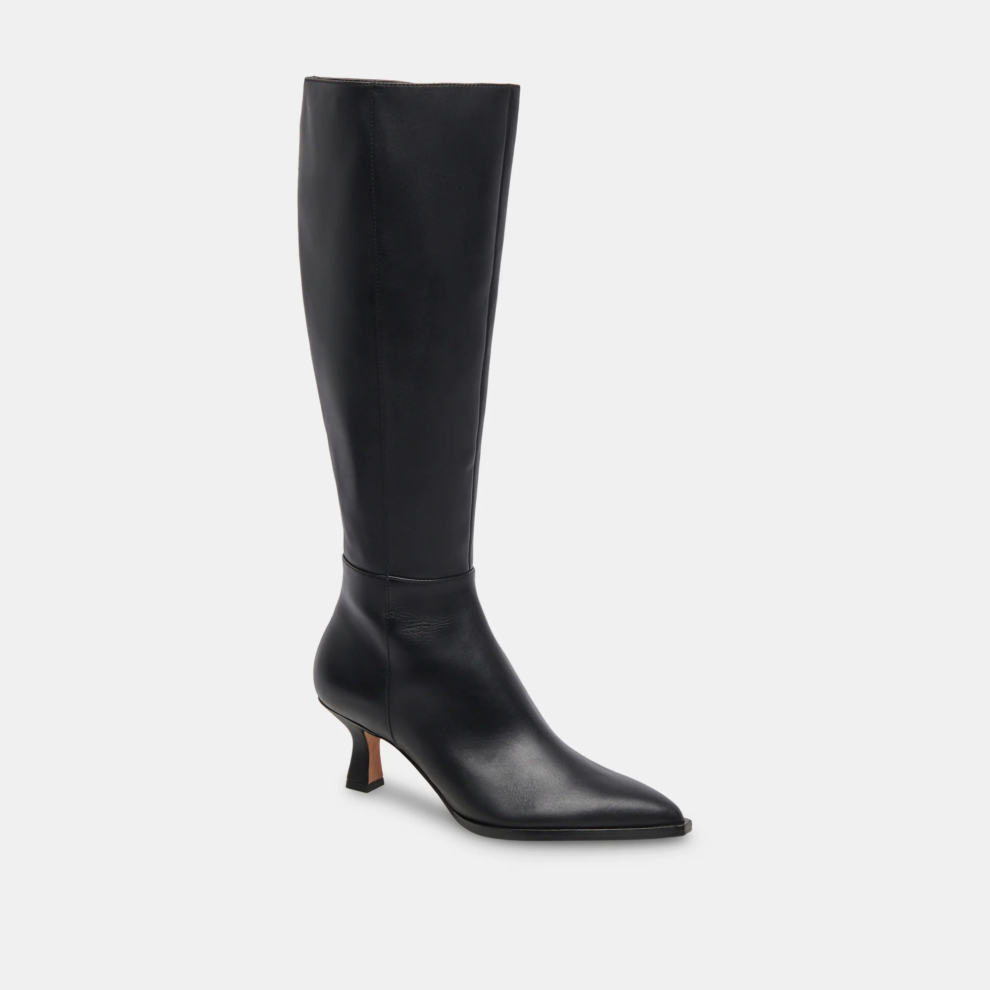 AUGGIE EXTRA WIDE CALF BOOTS BLACK LEATHER 22 AUGGIE EXTRA WIDE CALF BOOTS BLACK LEATHER