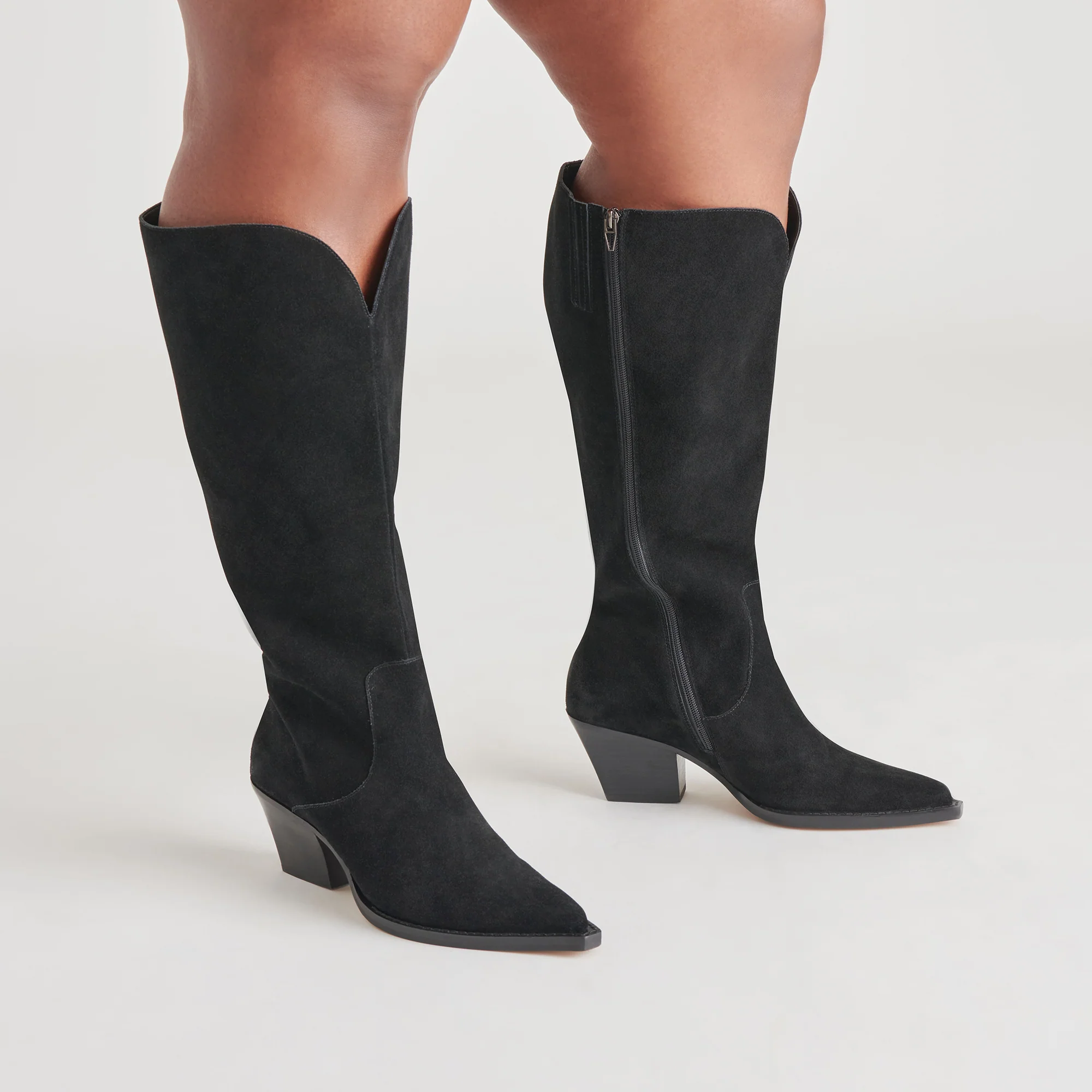 RAJ EXTRA WIDE CALF BOOTS ONYX SUEDE 18 RAJ EXTRA WIDE CALF BOOTS ONYX SUEDE