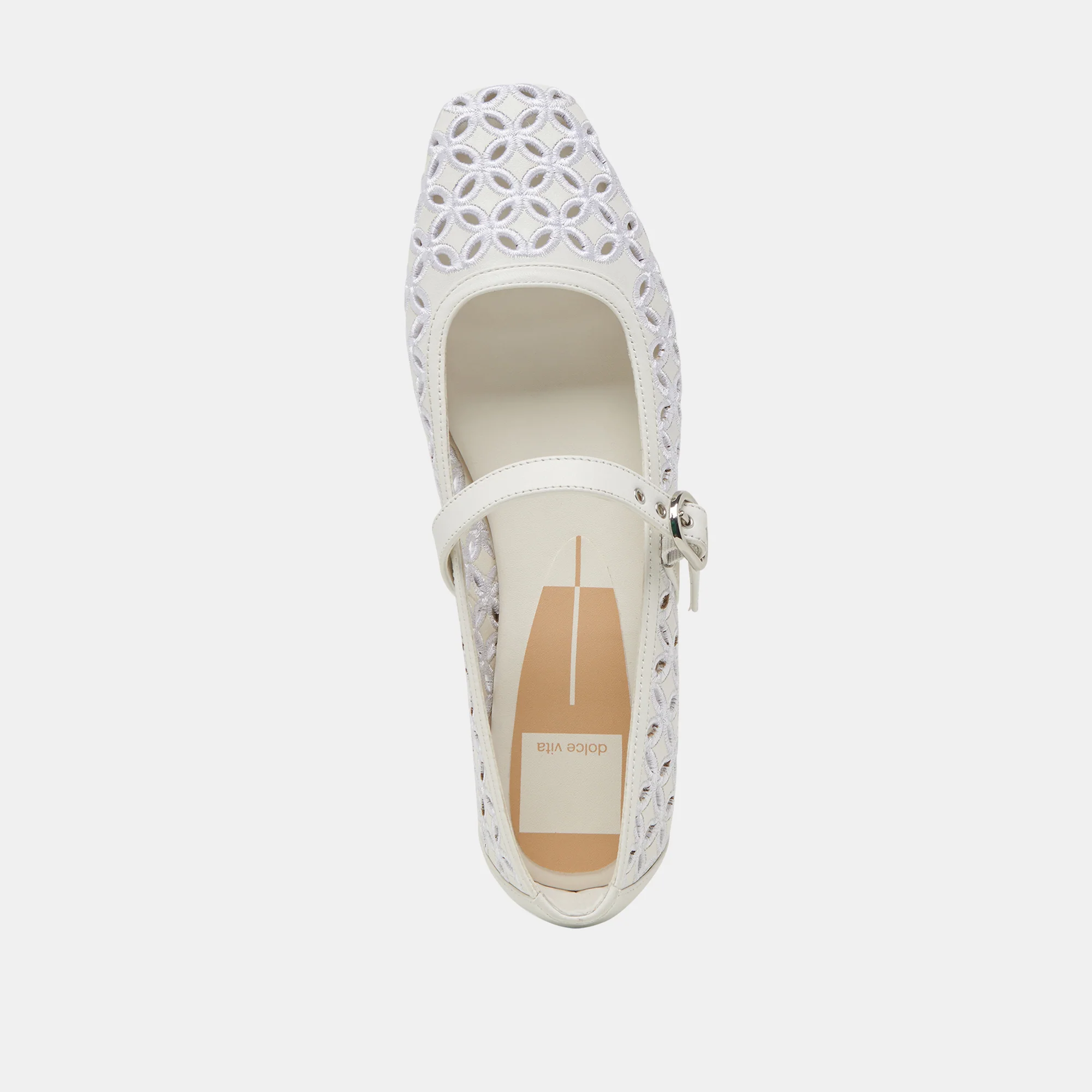 RODNI EYELET PERF BALLET FLATS TRUE WHITE LEATHER 25 RODNI EYELET PERF BALLET FLATS TRUE WHITE LEATHER