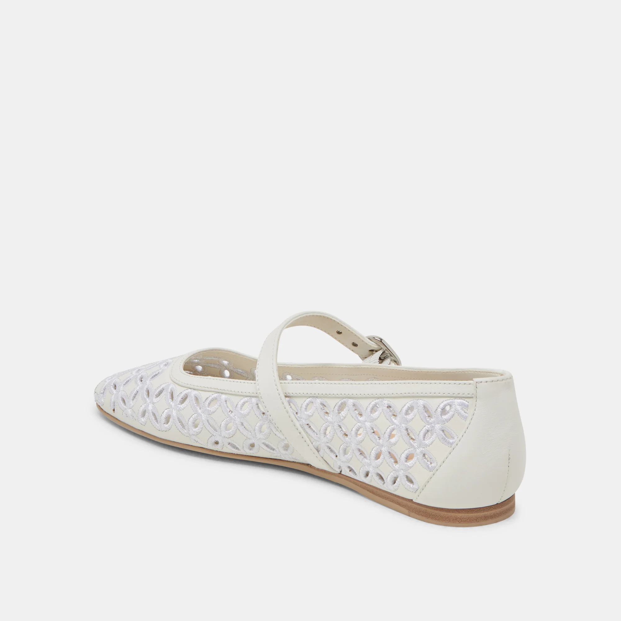 RODNI EYELET PERF BALLET FLATS TRUE WHITE LEATHER 22 RODNI EYELET PERF BALLET FLATS TRUE WHITE LEATHER