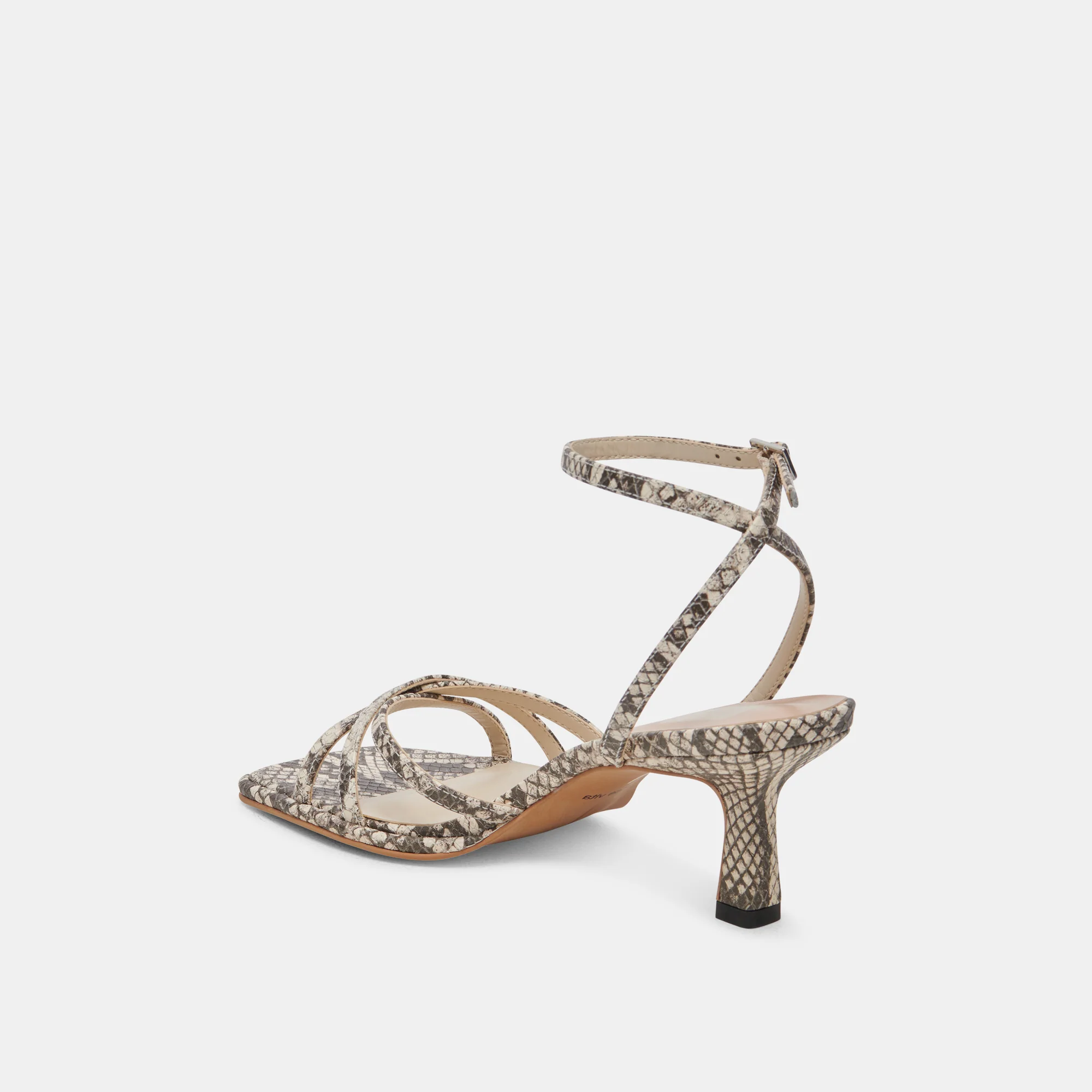 MANJI HEELS BLACK WHITE EMBOSSED SNAKE 13 MANJI HEELS BLACK WHITE EMBOSSED SNAKE