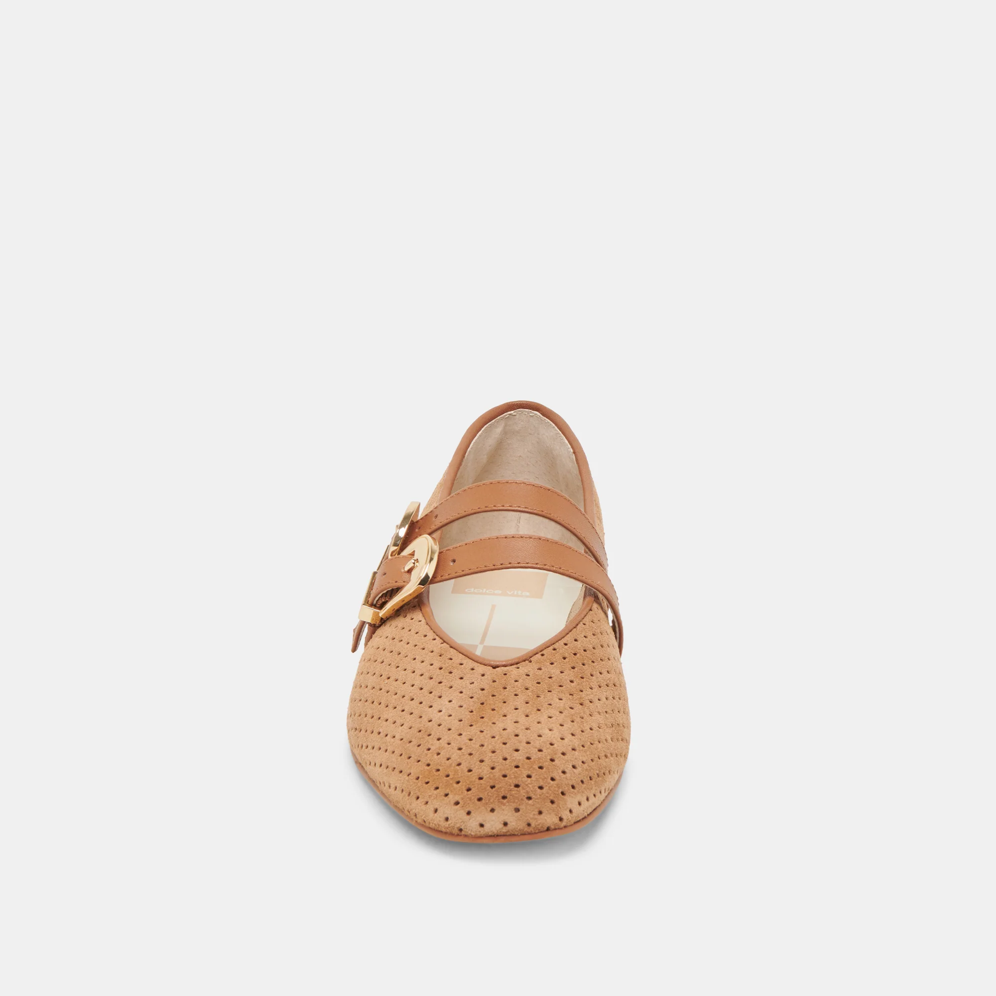 BAYLEE BALLET FLATS PECAN PERFORATED SUEDE 19 BAYLEE BALLET FLATS PECAN PERFORATED SUEDE