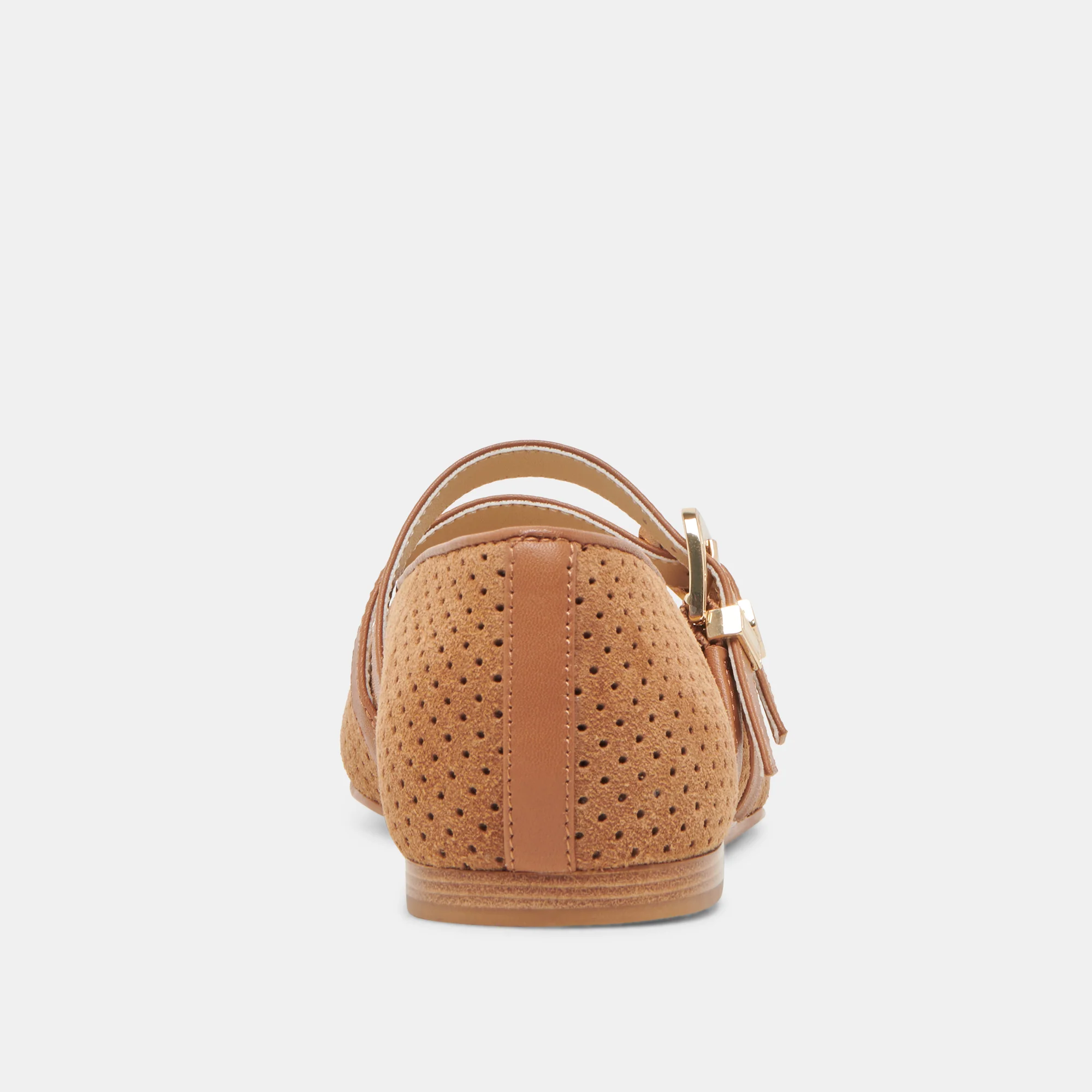 BAYLEE BALLET FLATS PECAN PERFORATED SUEDE 20 BAYLEE BALLET FLATS PECAN PERFORATED SUEDE